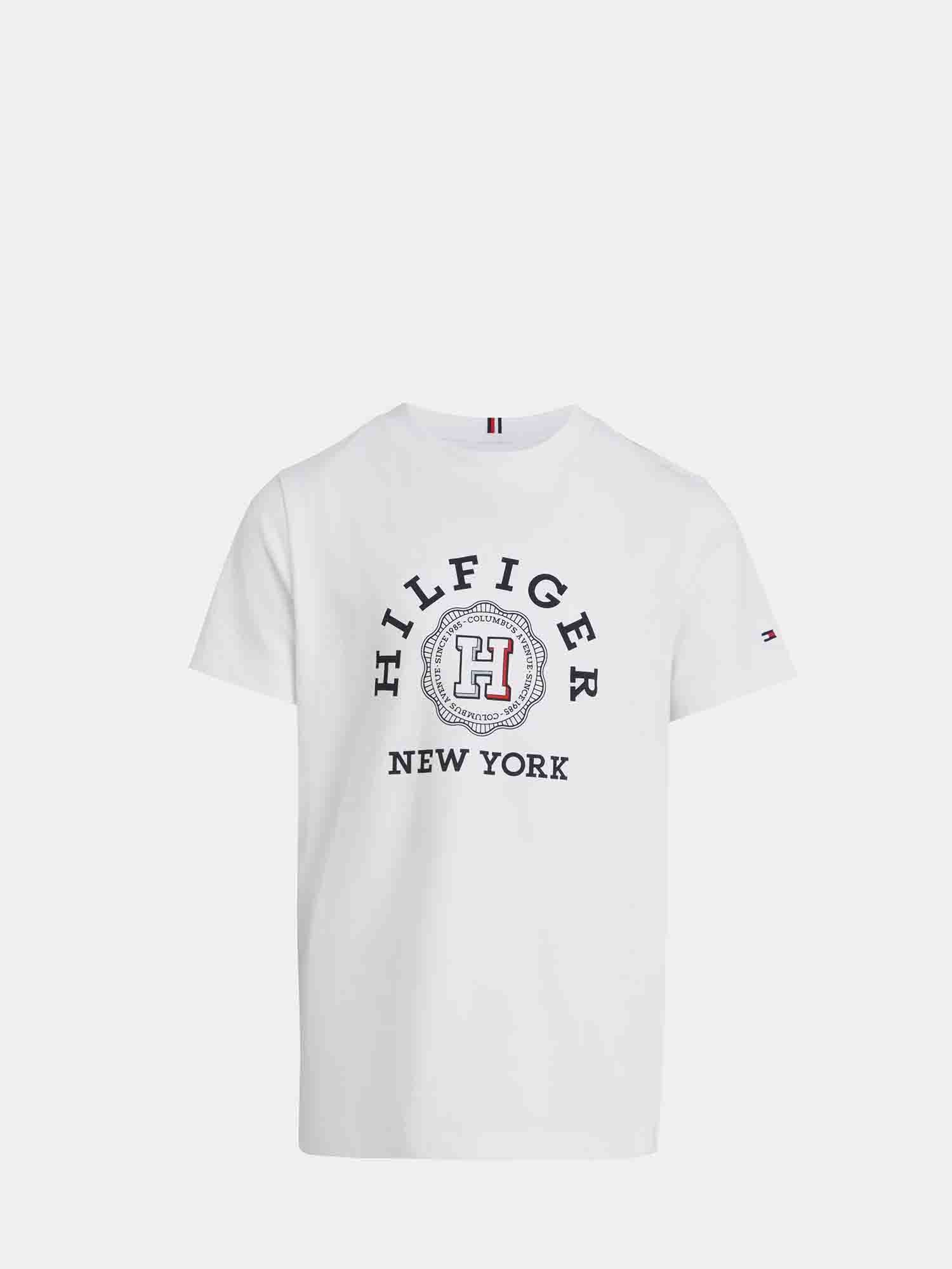 TOMMY HILFIGER T-SHIRT MONOTYPE DA RAGAZZO BIANCO