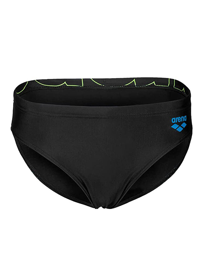 ARENA COSTUME BOY'S SWIM BRIEFS GRAPHIC BLACK