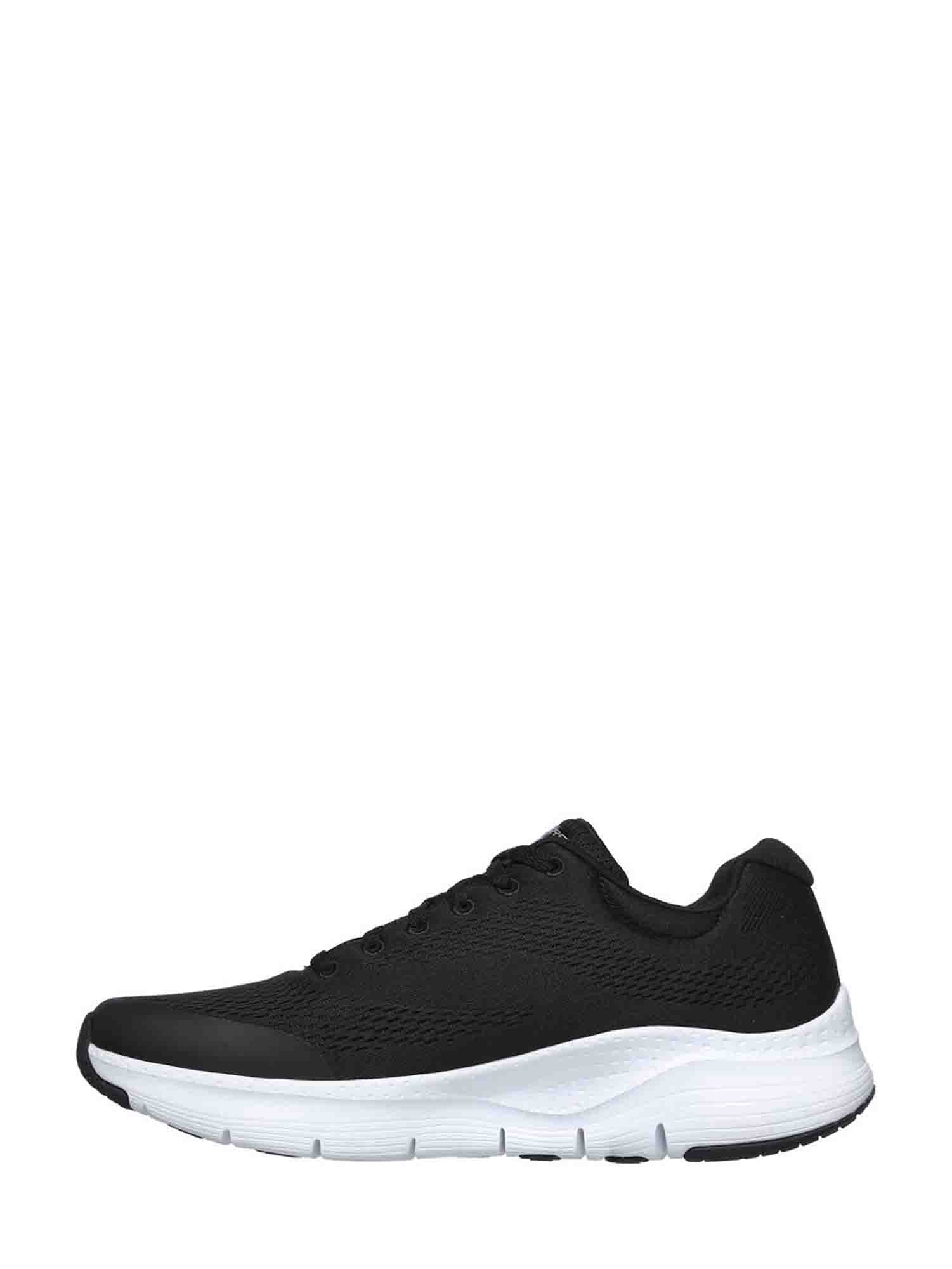 SKECHERS ARCH FIT SNEAKERS NERO-BIANCO