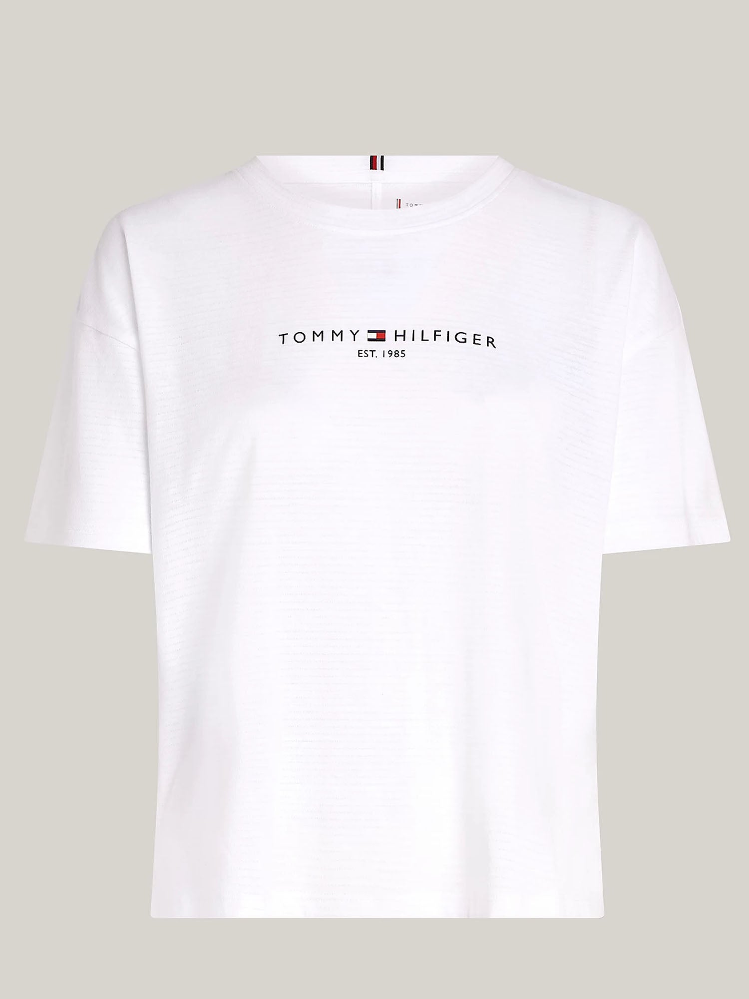 TOMMY HILFIGER T-SHIRT ESSENTIALS RLX BIANCO