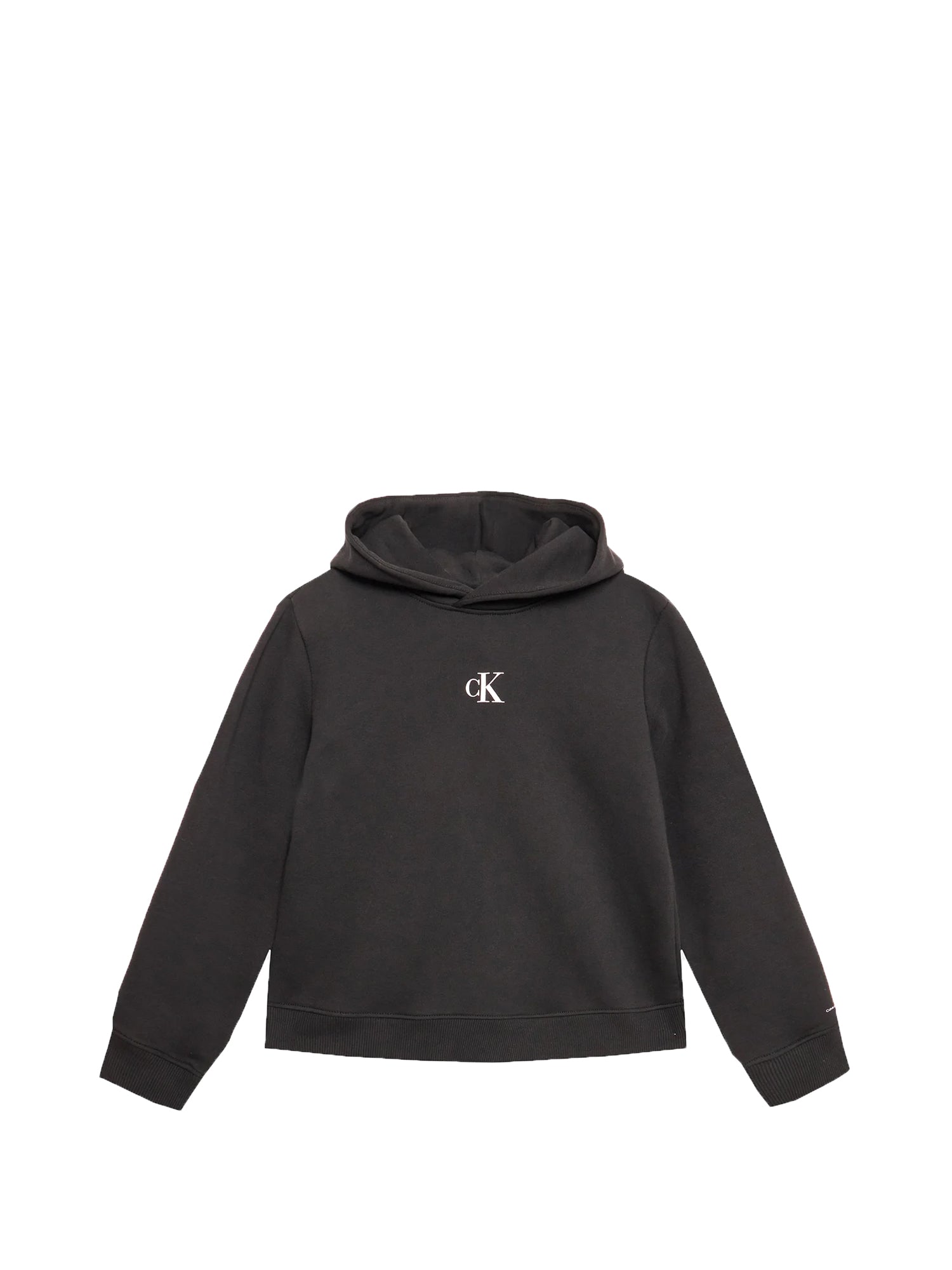 CALVIN KLEIN FELPA BOXY DA RAGAZZA CON CAPPUCCIO NERO