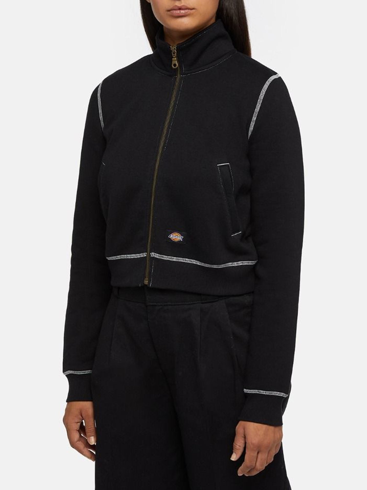 DICKIES FELPA ARLEE ZIP-THROUGH NERO