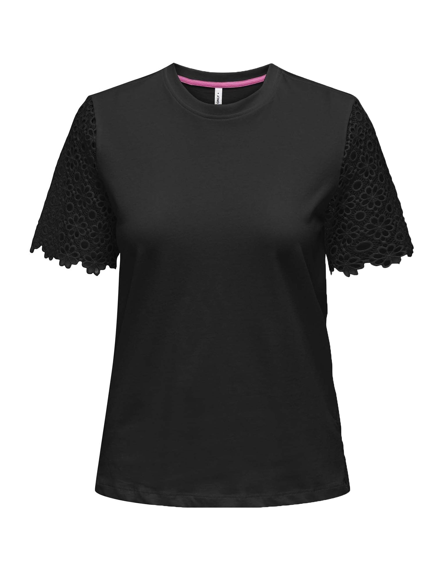 ONLY T-SHIRT NIKKI A MANCHE CORTE NERO