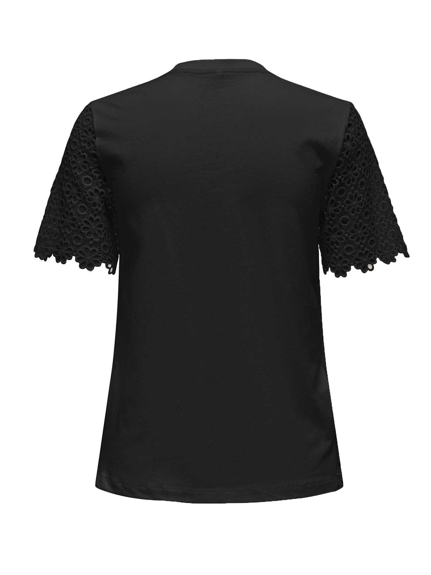 ONLY T-SHIRT NIKKI A MANCHE CORTE NERO