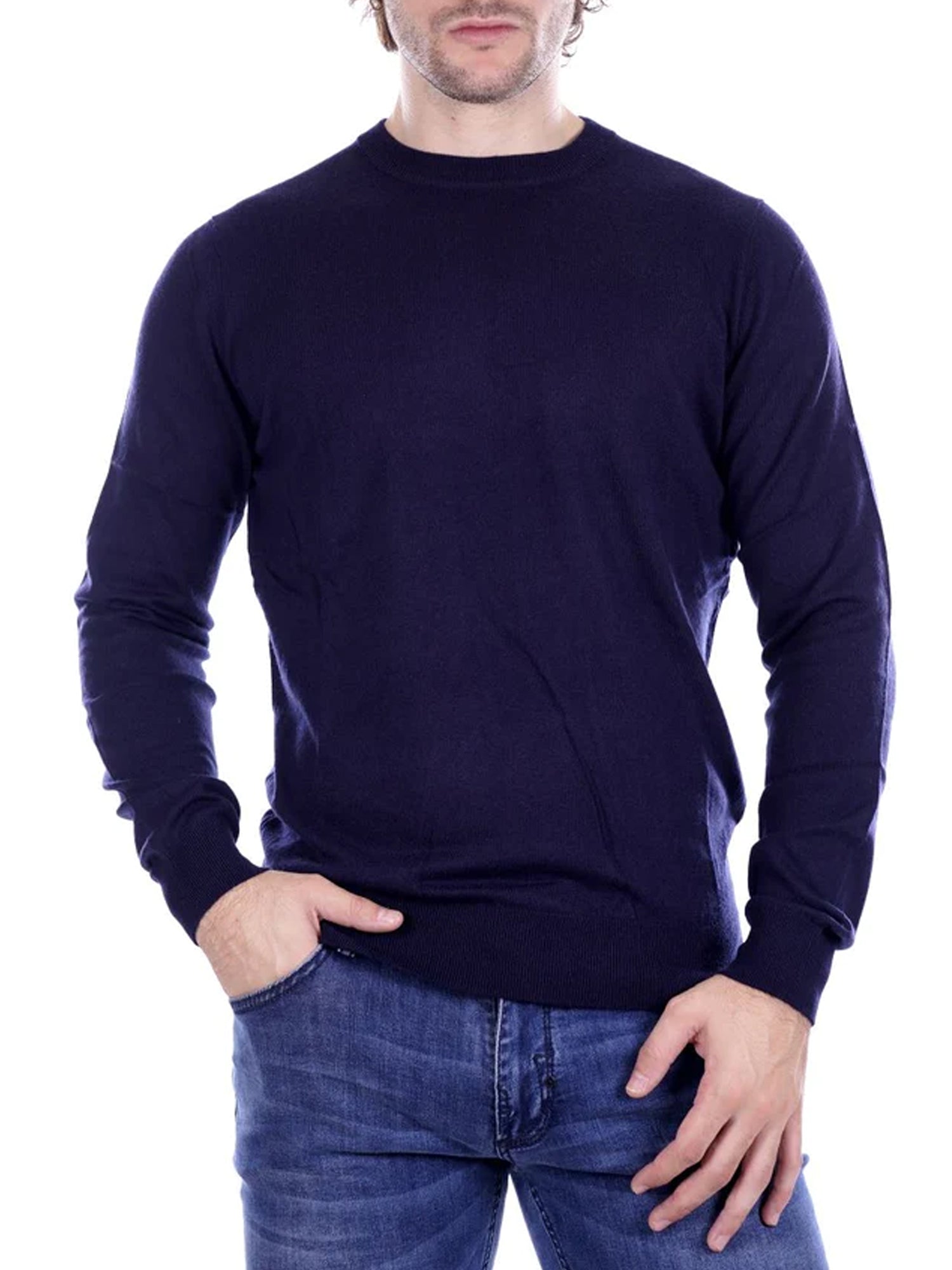 ANTONY MORATO MAGLIA GIROCOLLO REGULAR FIT BLU