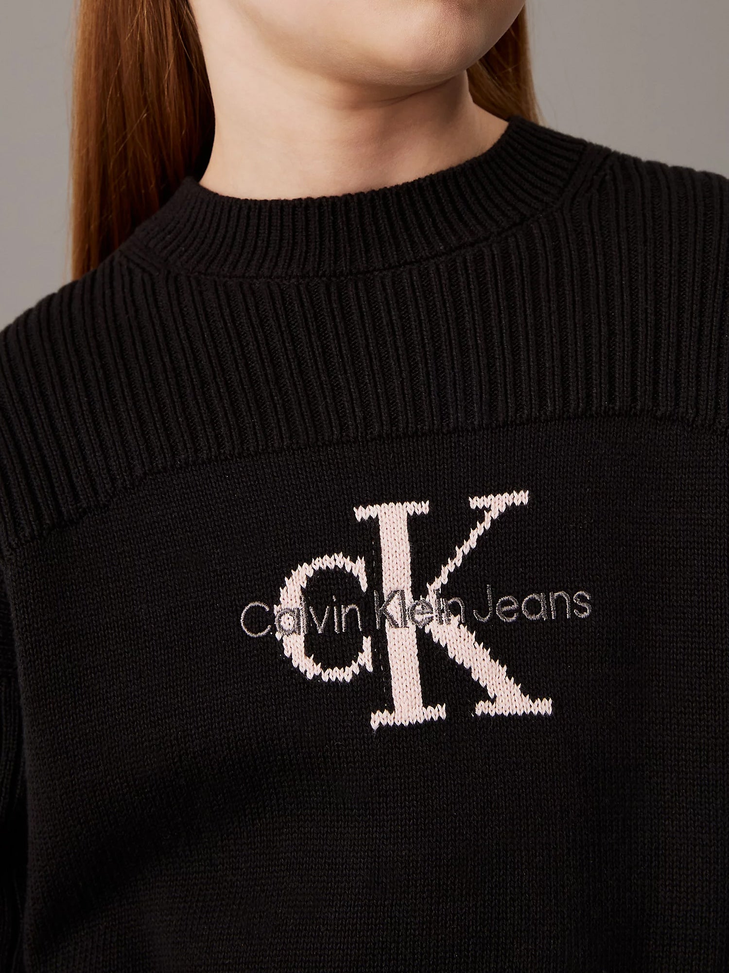 CALVIN KLEIN KIDS MAGLIA CON LOGO NERO