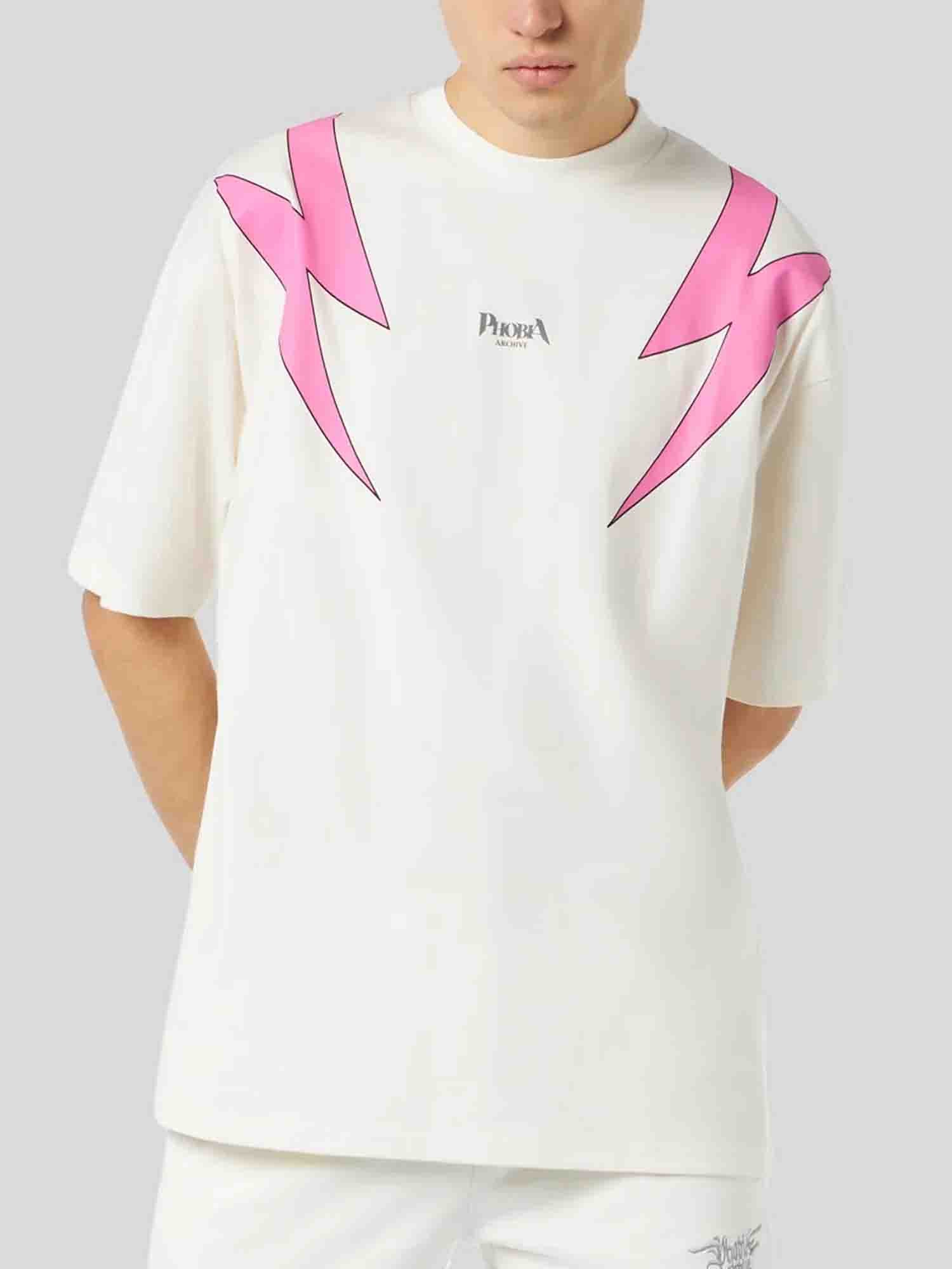 PHOBIA T-SHIRT CON STAMPA BIANCO