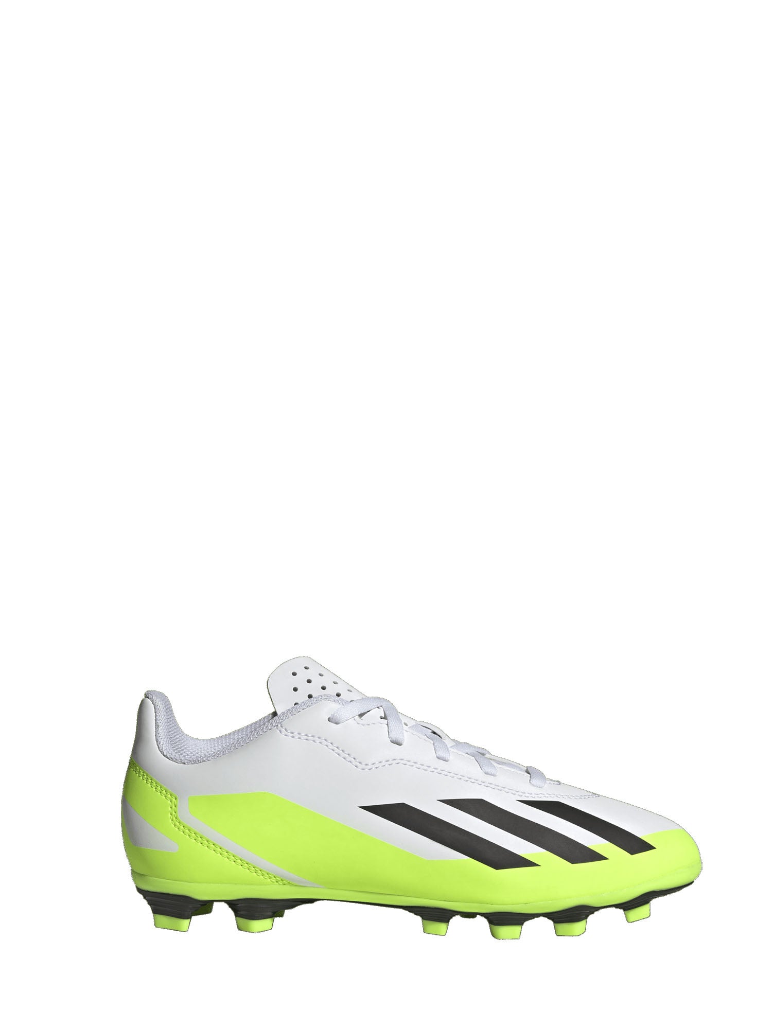 ADIDAS SCARPE CALCIO X CRAZYFAST.4 FLEXIBLE GROUND JR BIANCO - VERDE ACIDO