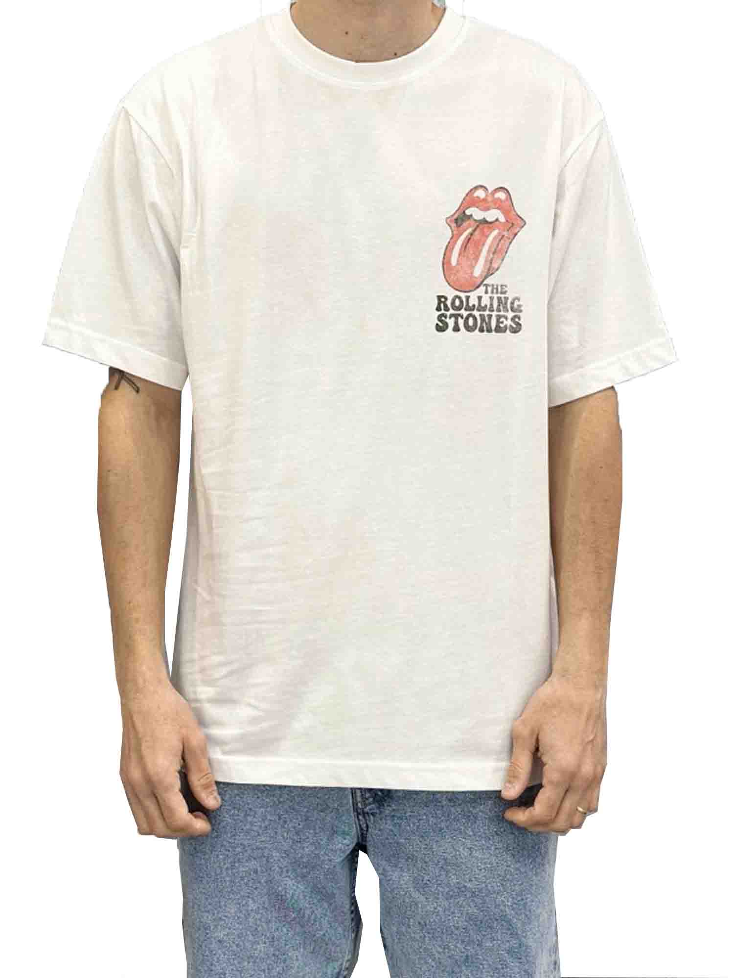 ONLY&SONS T-SHIRT THE ROLLING STONES BIANCO