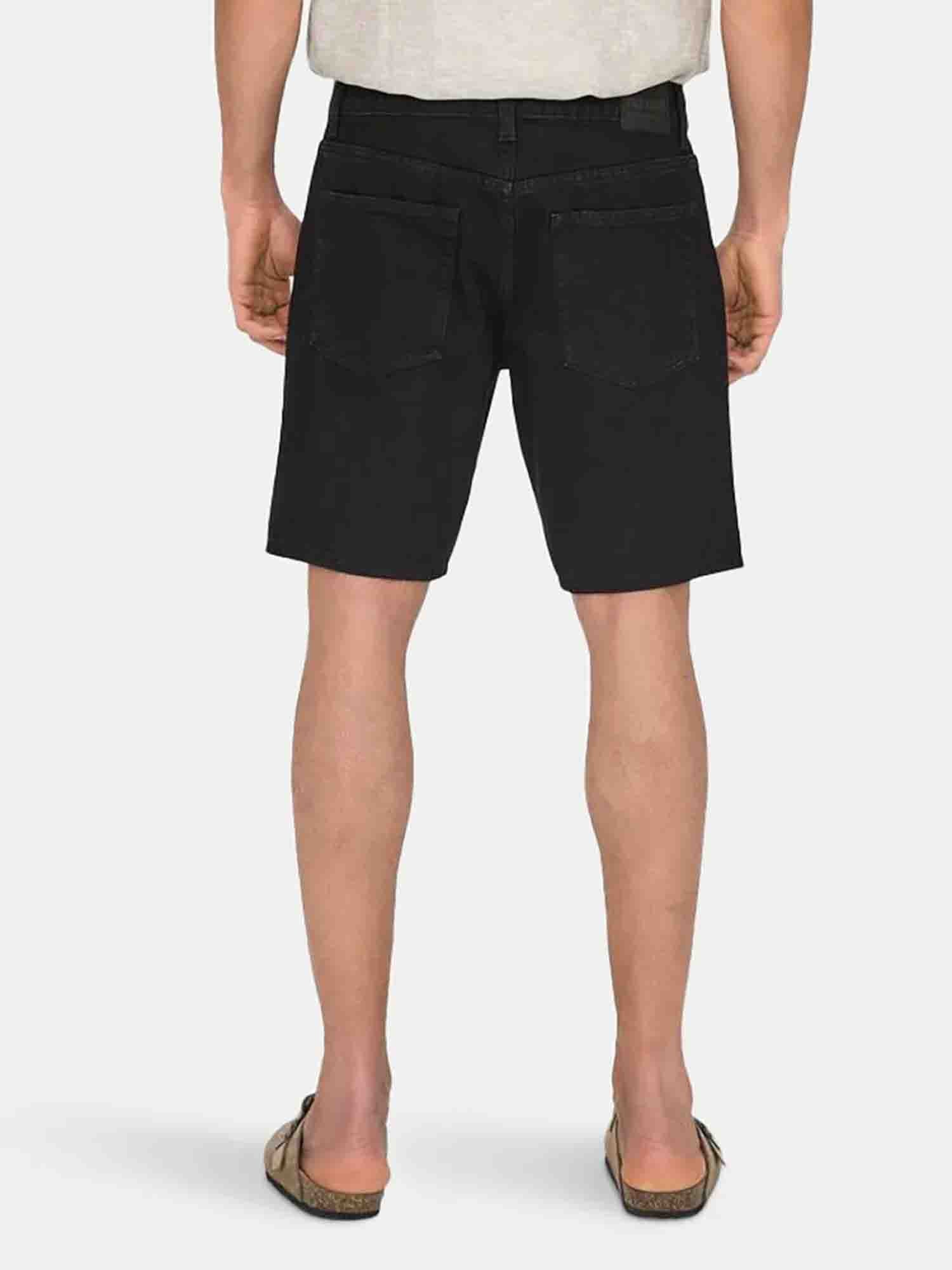 ONLY&SONS EDGE PANTALONCINO IN DENIM NERO