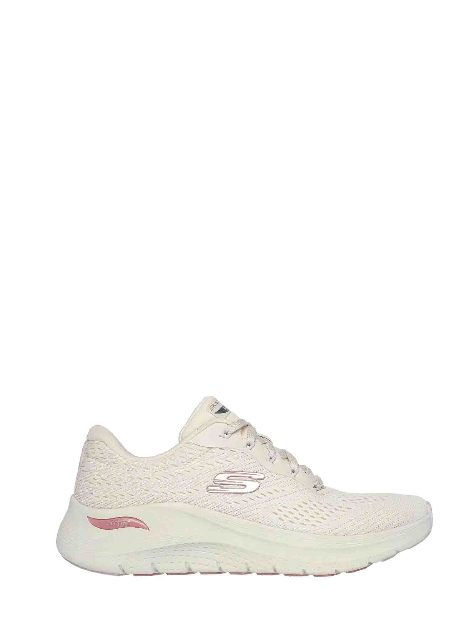 SKECHERS ARCH FIT 2.0 BIG LEAGUE SNEAKERS BIANCO CREMA