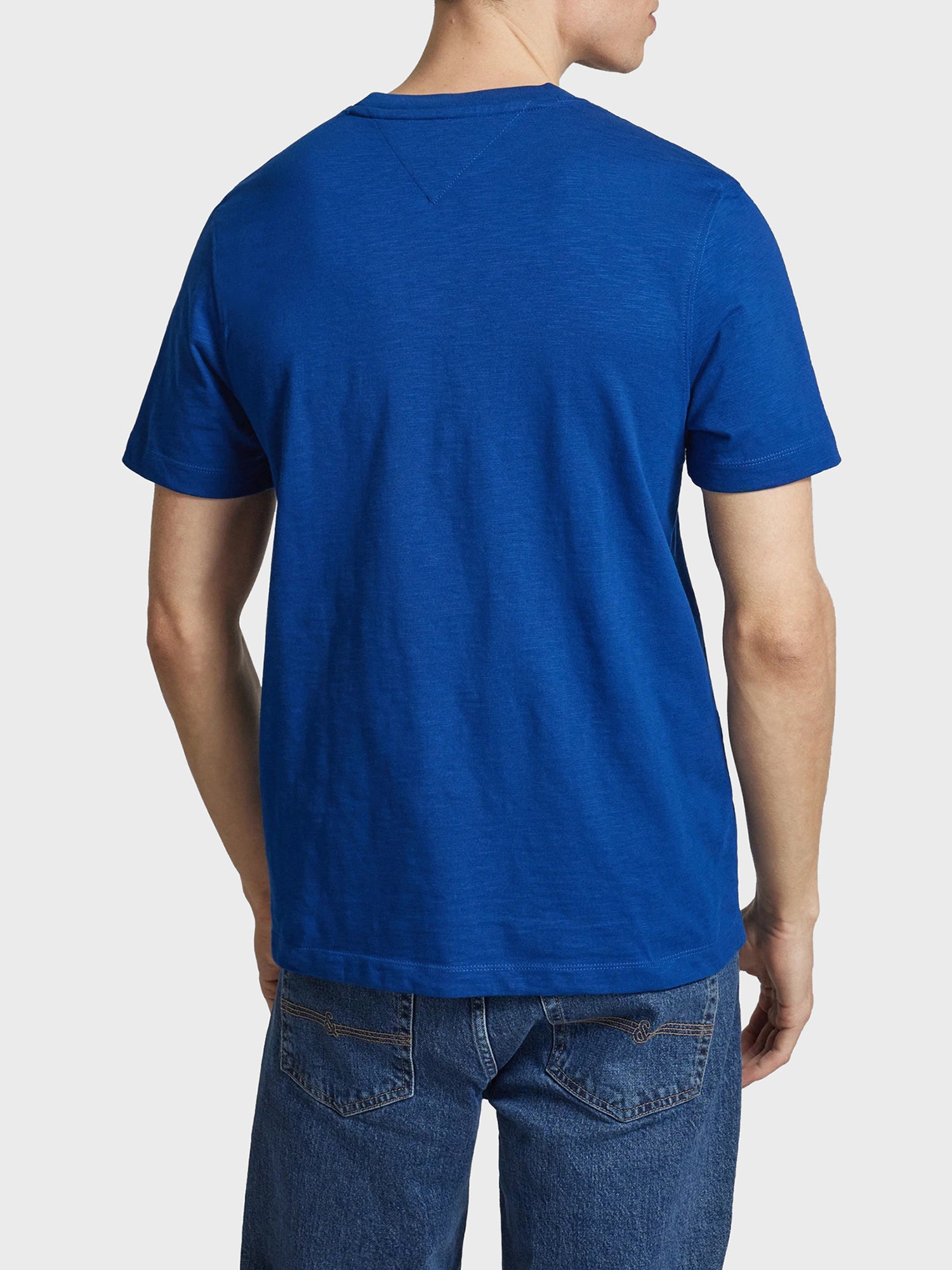 TOMMY HILFIGER T-SHIRT SLUB COTTON BLU INTENSO