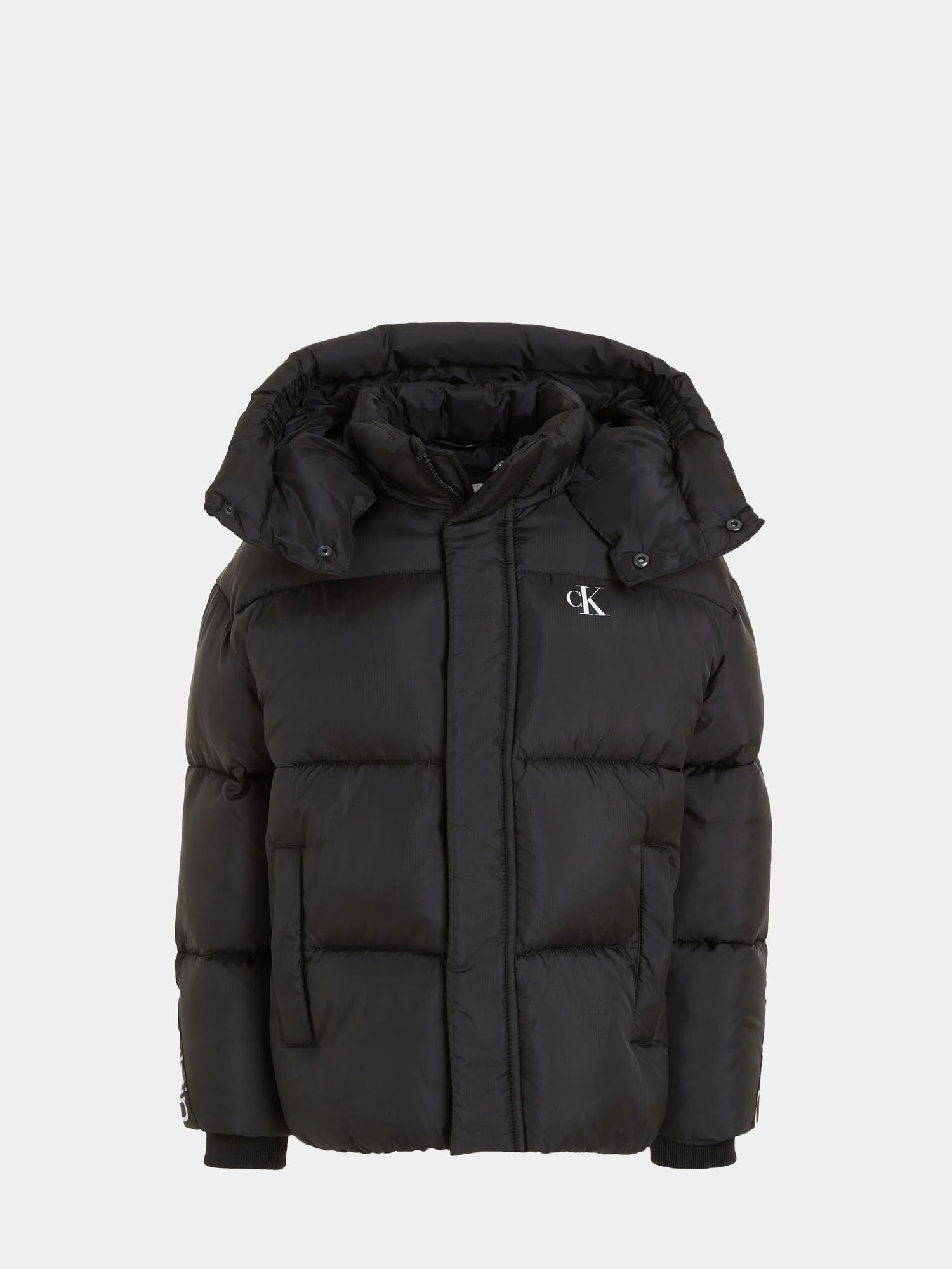 CALVIN KLEIN KIDS PIUMINO PUFFER LOGO TAPE NERO