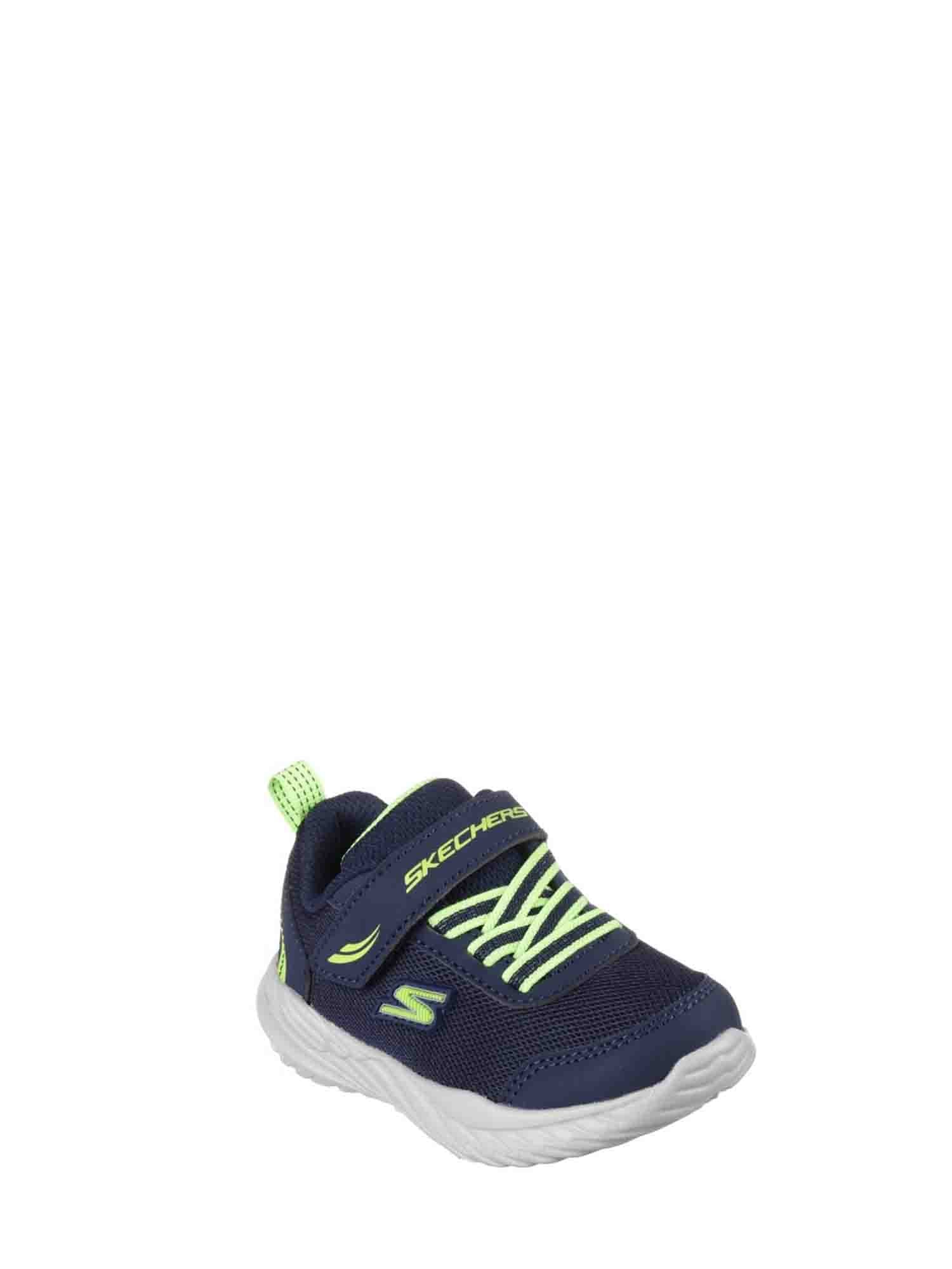 SKECHERS NITRO PRINT ROWZER SNEAKERS BLU-LIME