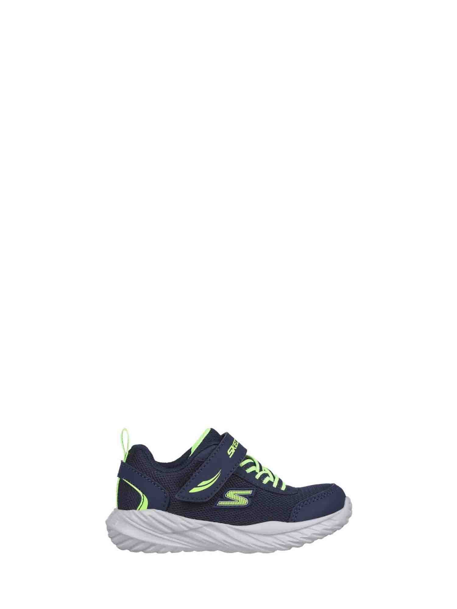 SKECHERS NITRO PRINT ROWZER SNEAKERS BLU-LIME