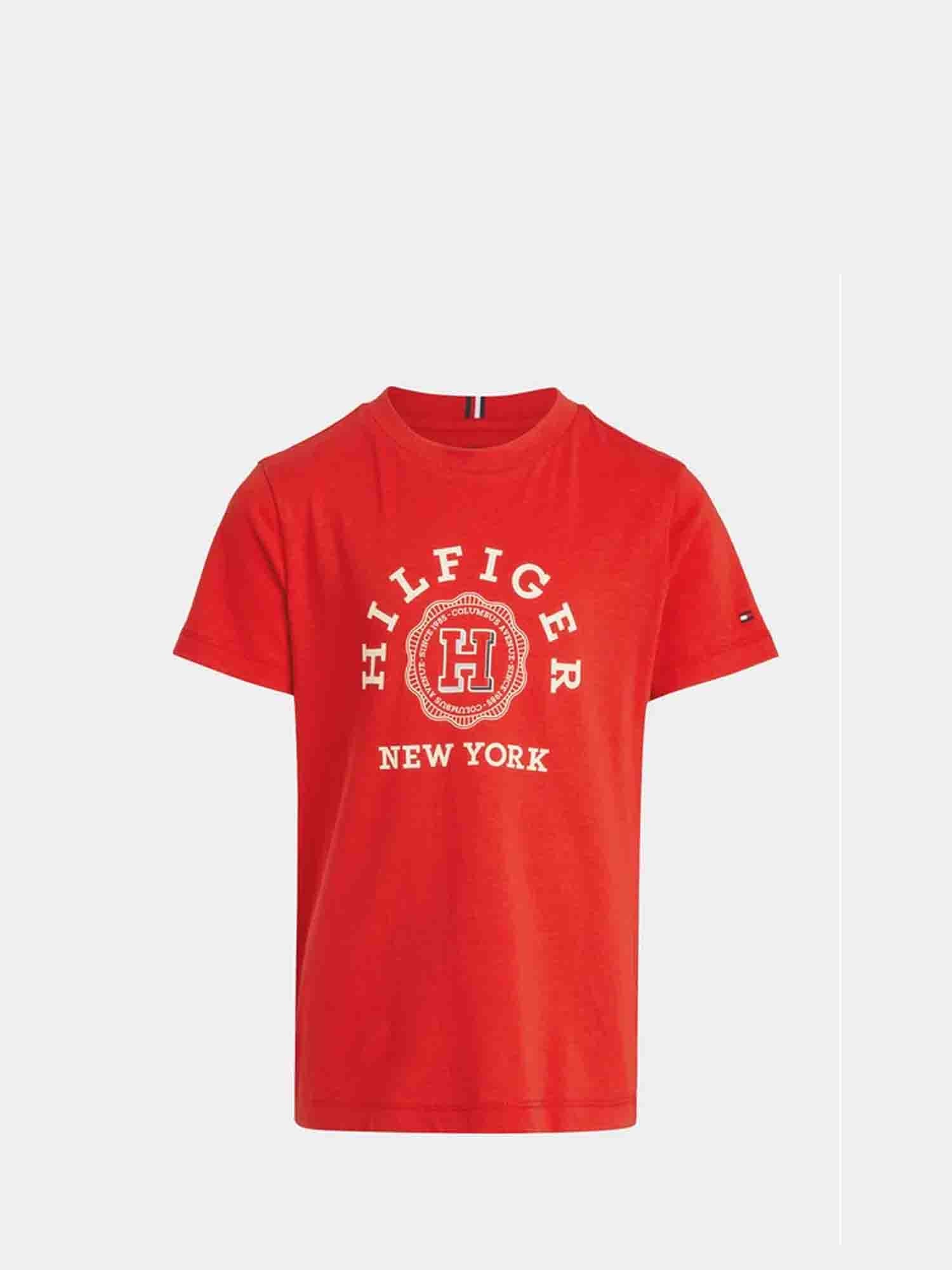 TOMMY HILFIGER T-SHIRT MONOTYPE DA RAGAZZO ROSSO