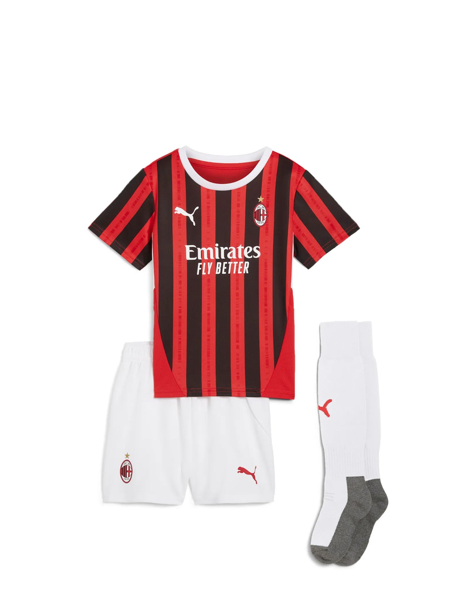 PUMA MINI KIT HOME AC MILAN 24/25 ROSSO - NERO - BIANCO