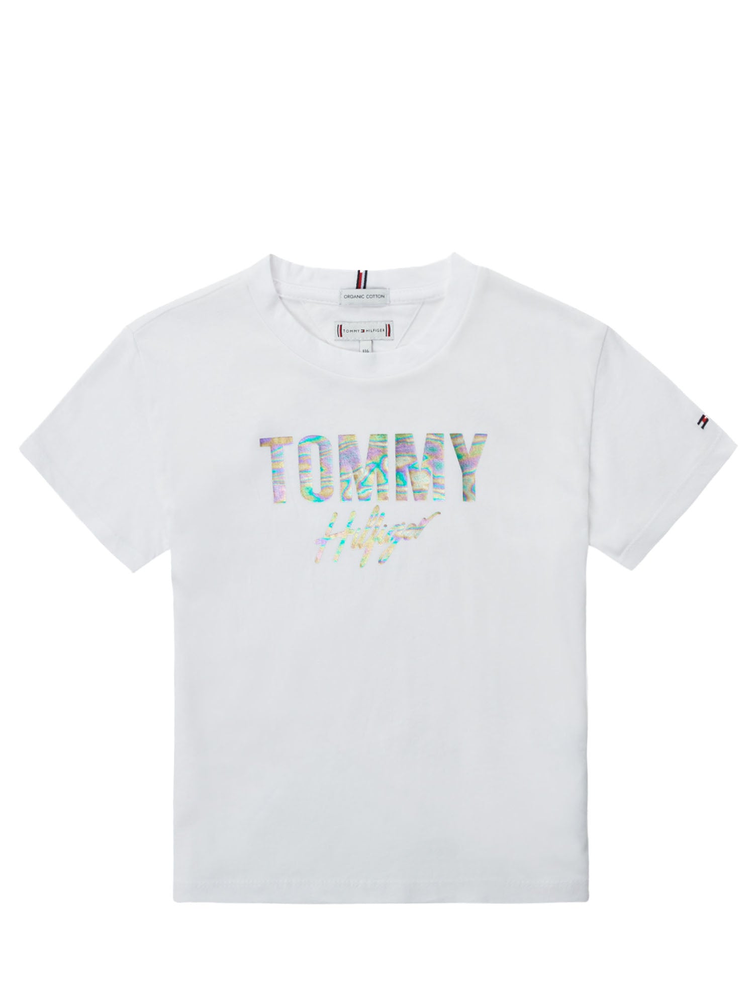 TOMMY HILFIGER T-SHIRT SCRIPT BIANCO