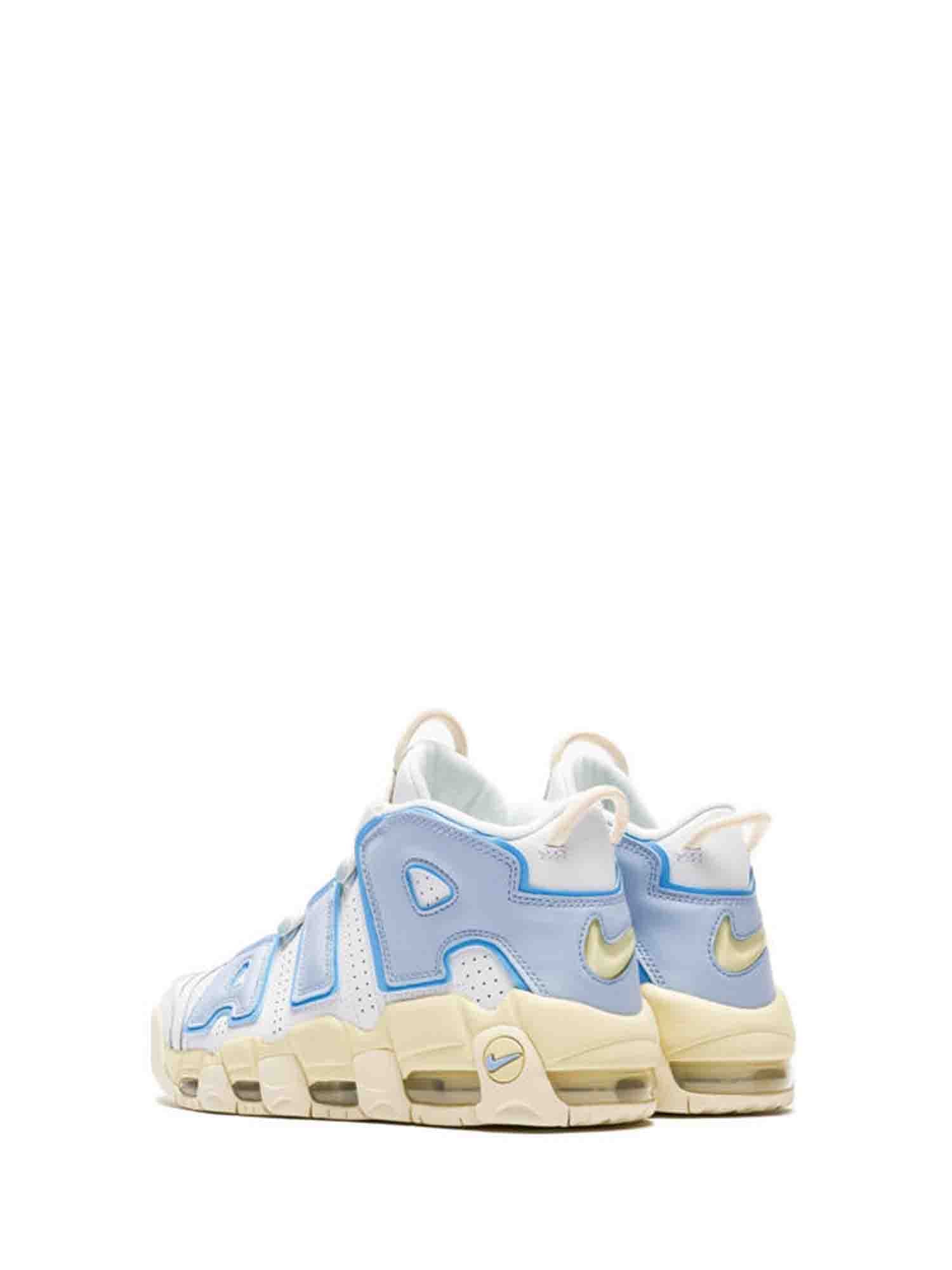 NIKE AIR MORE UPTEMPO SNEAKERS DONNA BIANCO-CELESTE