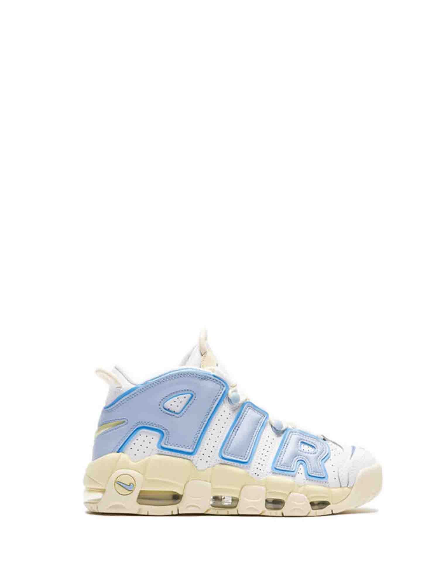 NIKE AIR MORE UPTEMPO SNEAKERS DONNA BIANCO-CELESTE