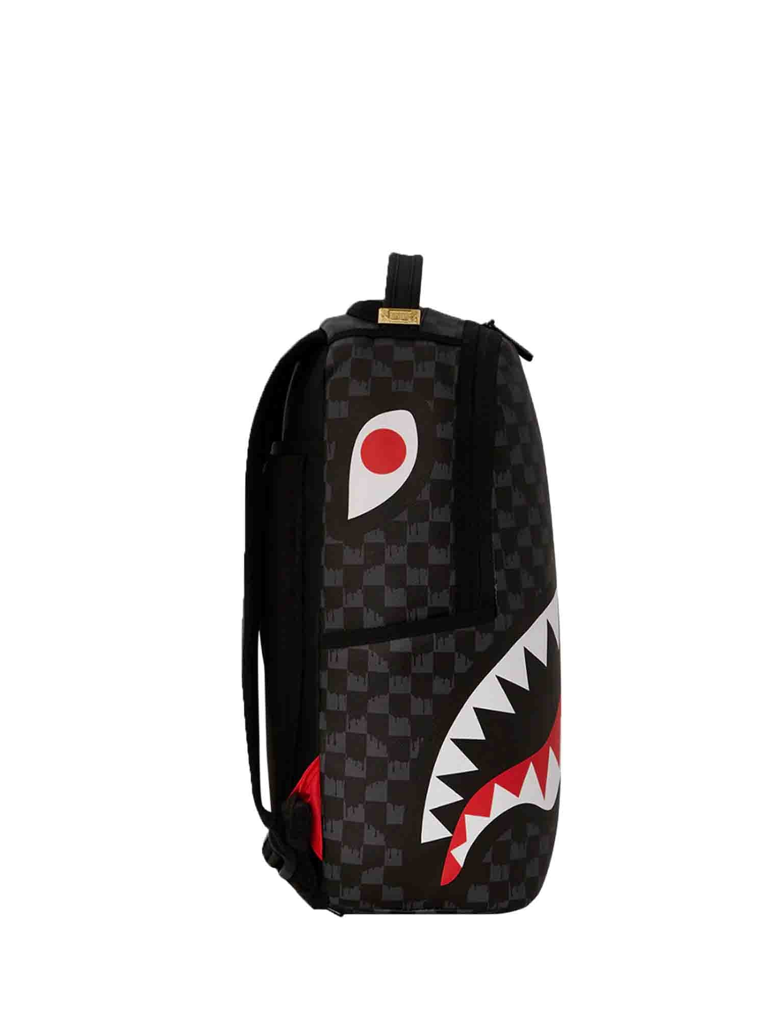 SPRAYGROUND DRIP CHECK SHARK ZAINO NERO