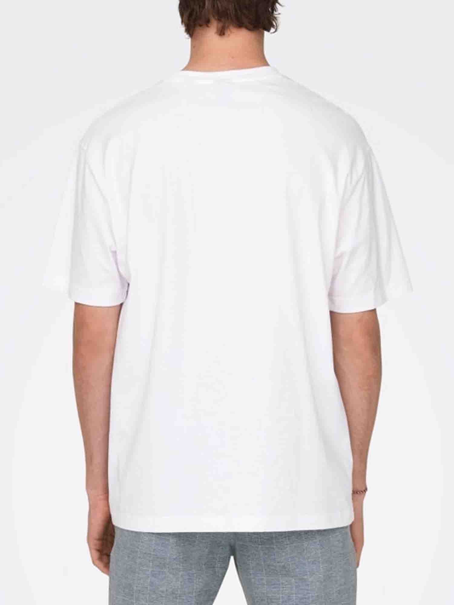 ONLY&SONS FRED T-SHIRT BIANCO