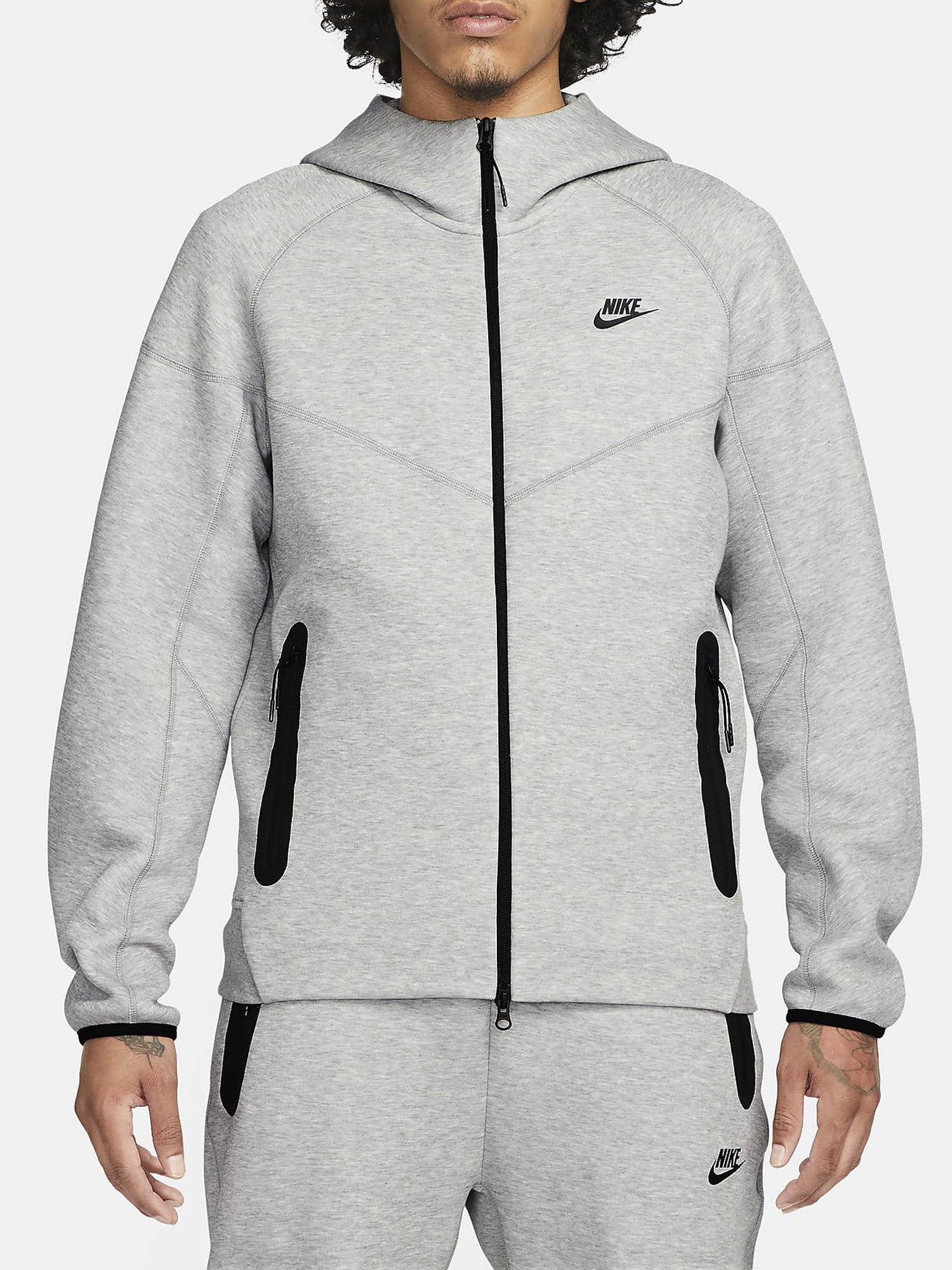 NIKE SPORTSWEAR FELPA WINDRUNNER UOMO GRIGIO