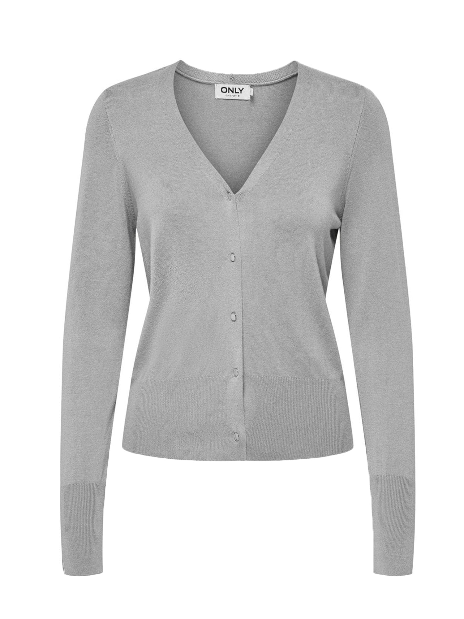 ONLY CARDIGAN VENICE LIFE V-NECK GRIGIO