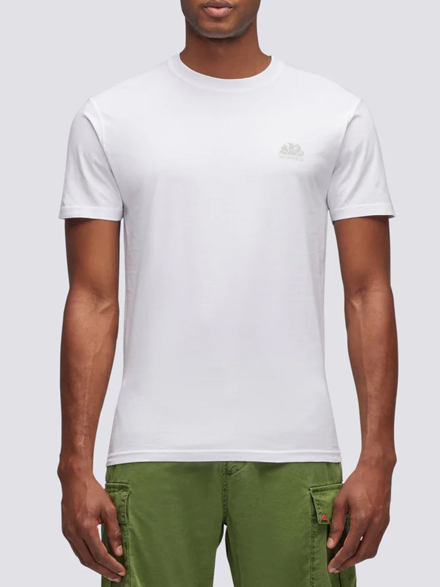 SUNDEK T-SHIRT GIROCOLLO BIANCO