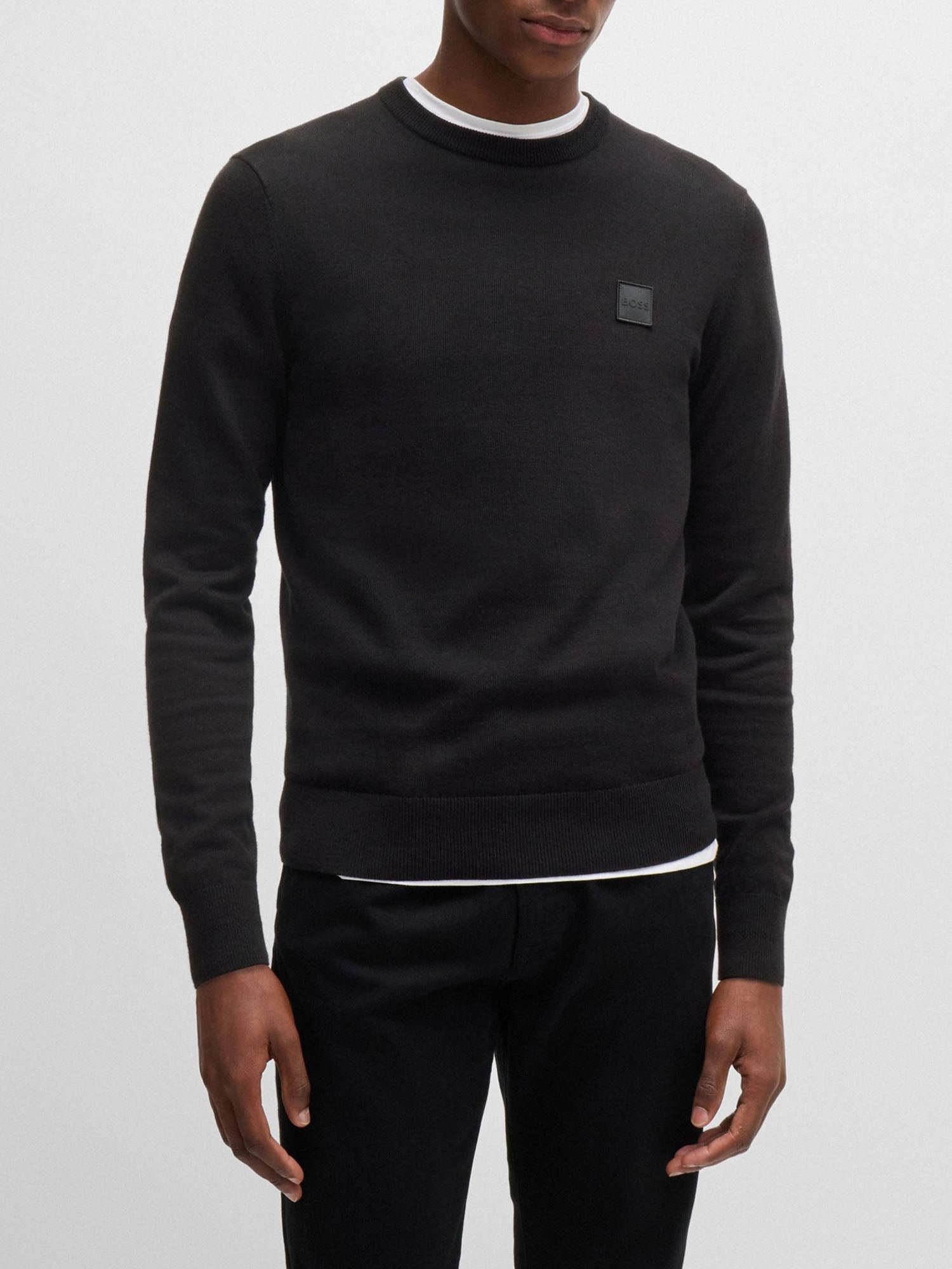 HUGO BOSS PULLOVER GIROCOLLO NERO