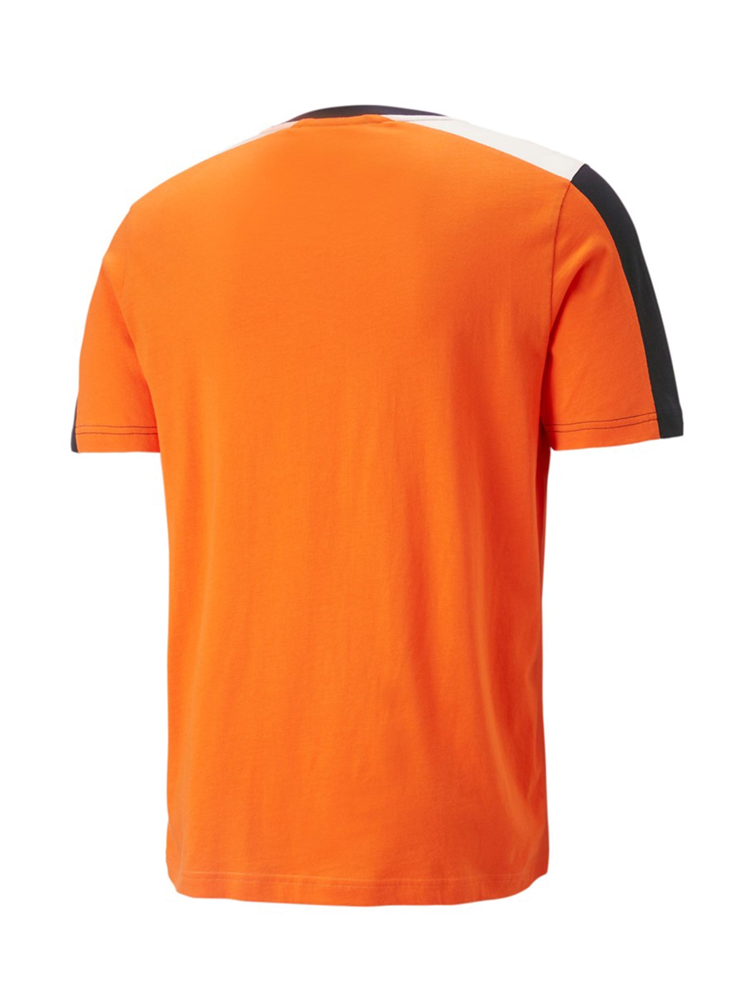 PUMA T-SHIRT ESSENTIAL+ BLOCK ARANCIO-NERO-BIANCO