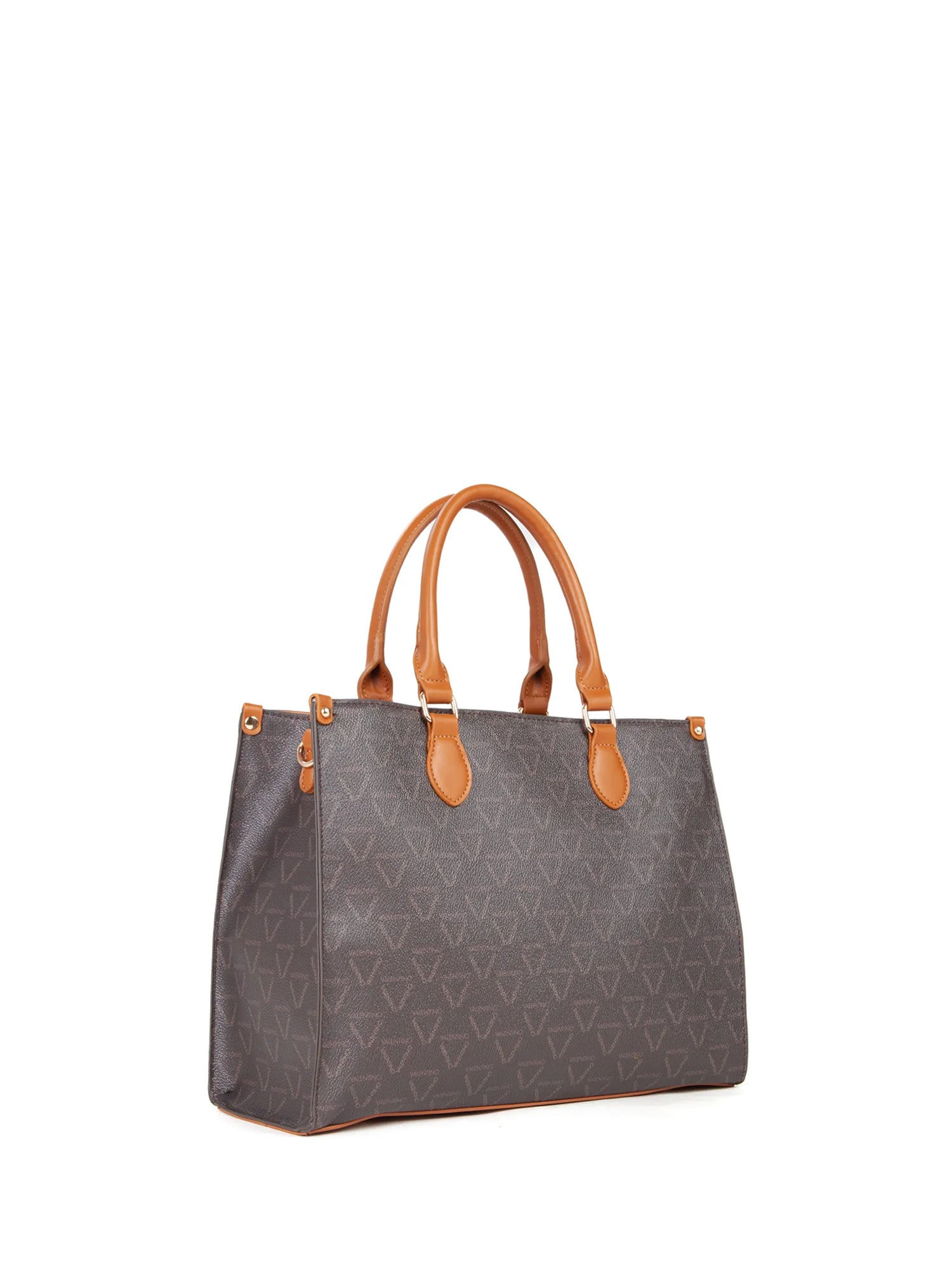 MARIO VALENTINO LADY RE BORSA SHOPPING CON TRACOLLA MORO-CUOIO