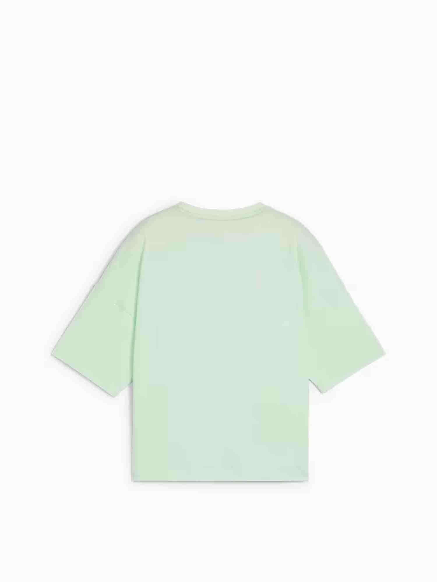 PUMA T-SHIRT CORTA CON LOGO ESSENTIALS FRESH MINT