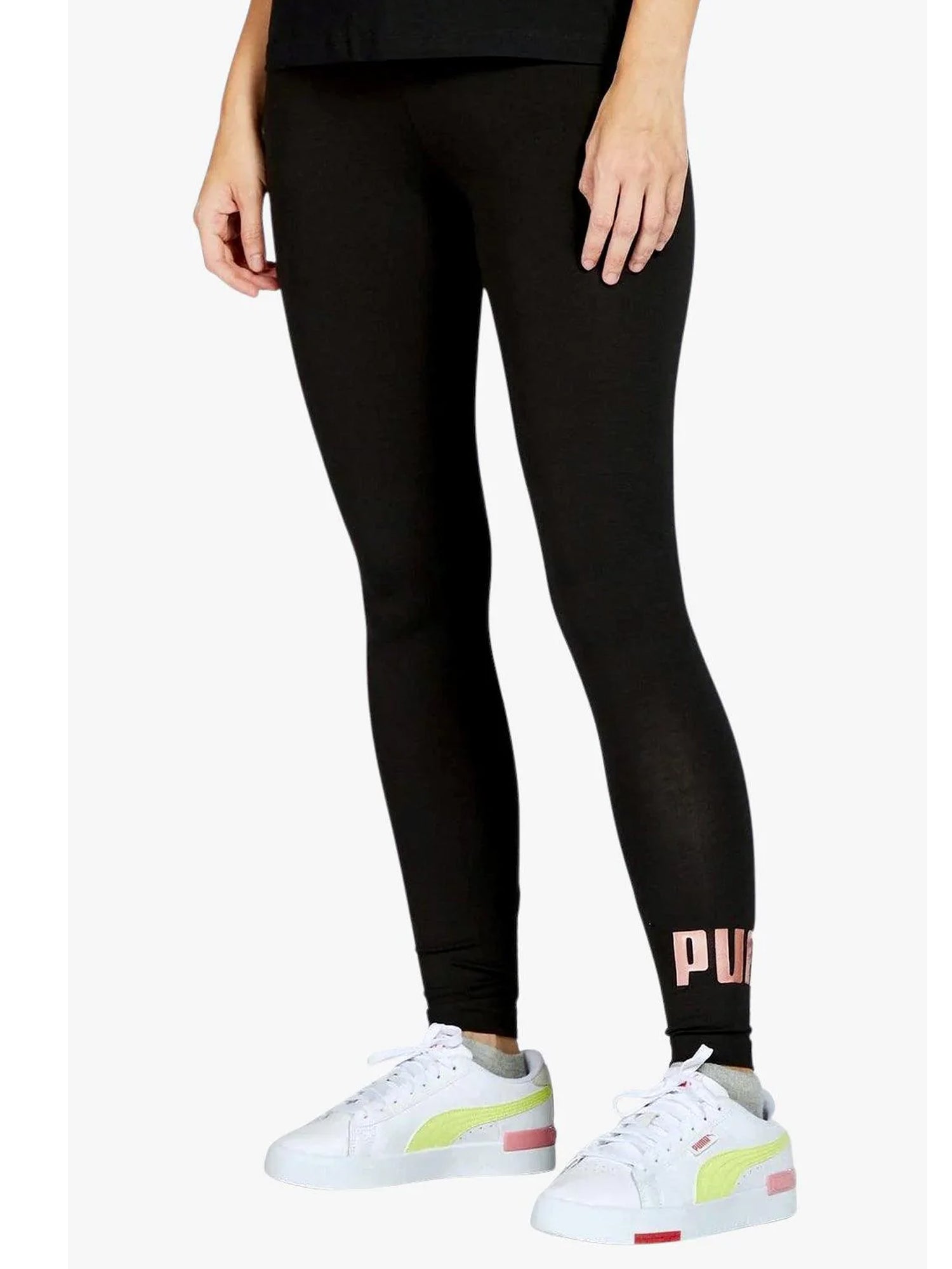 PUMA LEGGINGS ESSENTIALS NERO - ROSA