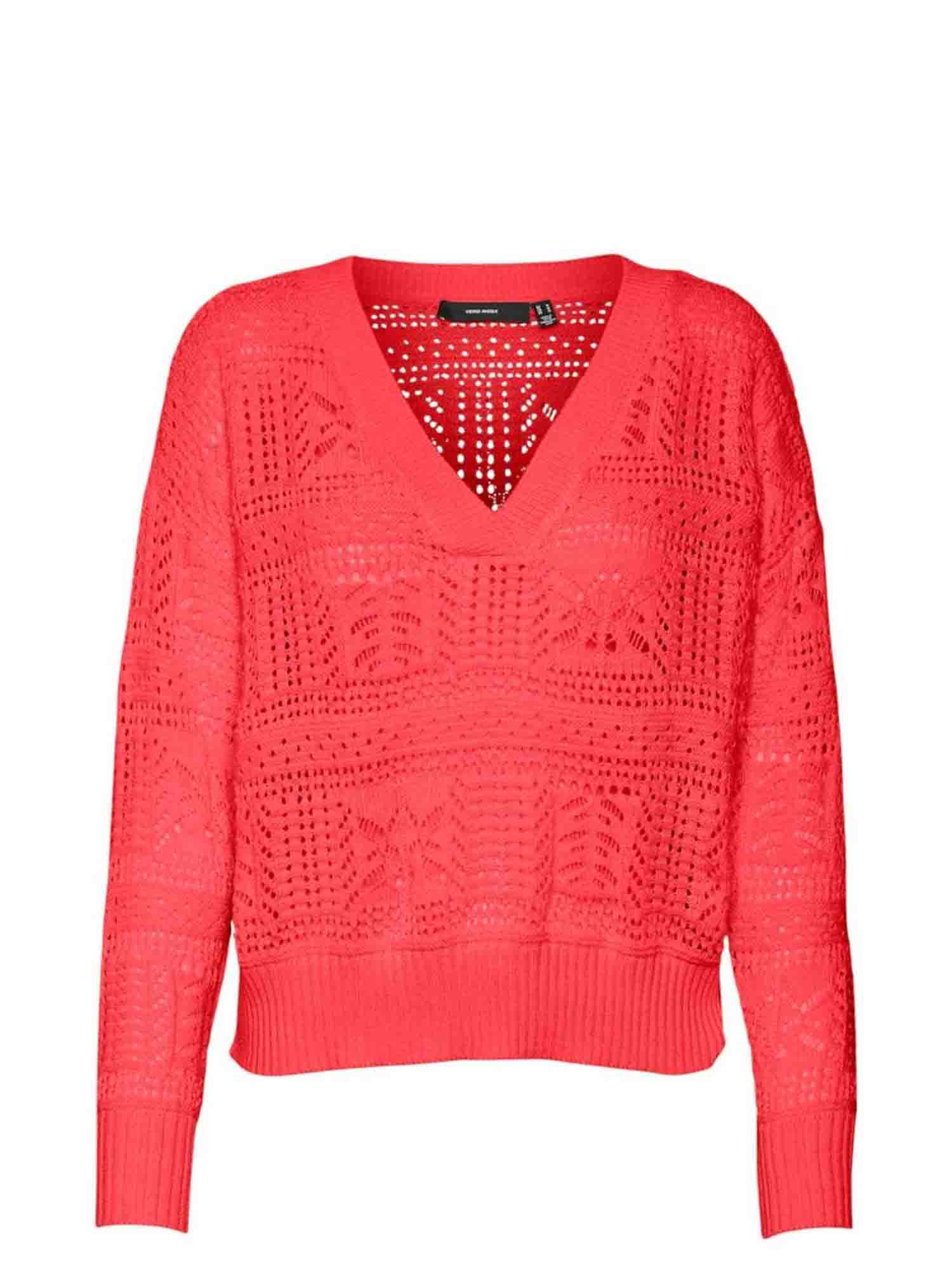 VERO MODA TRUIE MAGLIA TRAFORATA ROSA