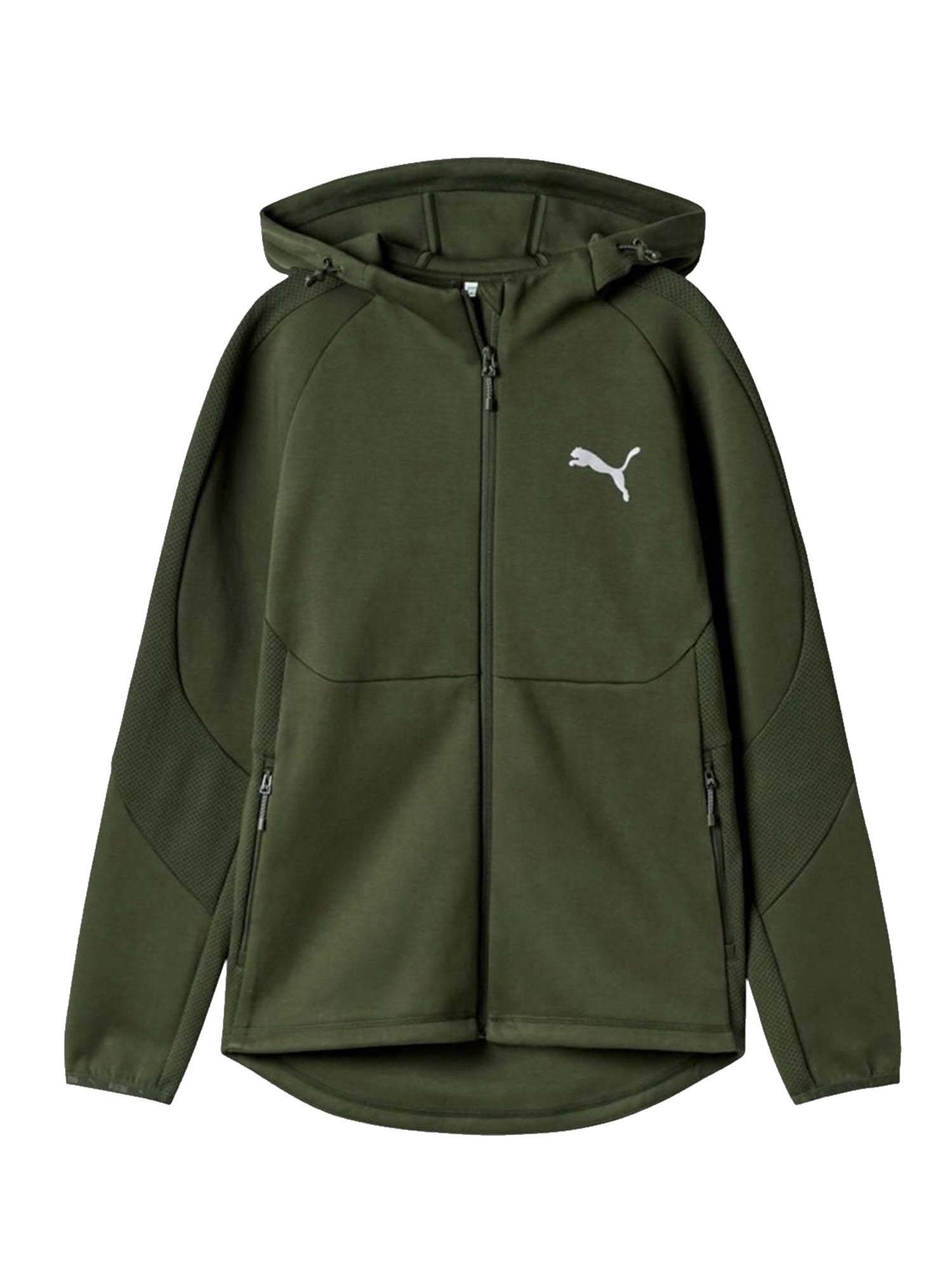 PUMA FELPA FULL ZIP EVOSTRIPE VERDE