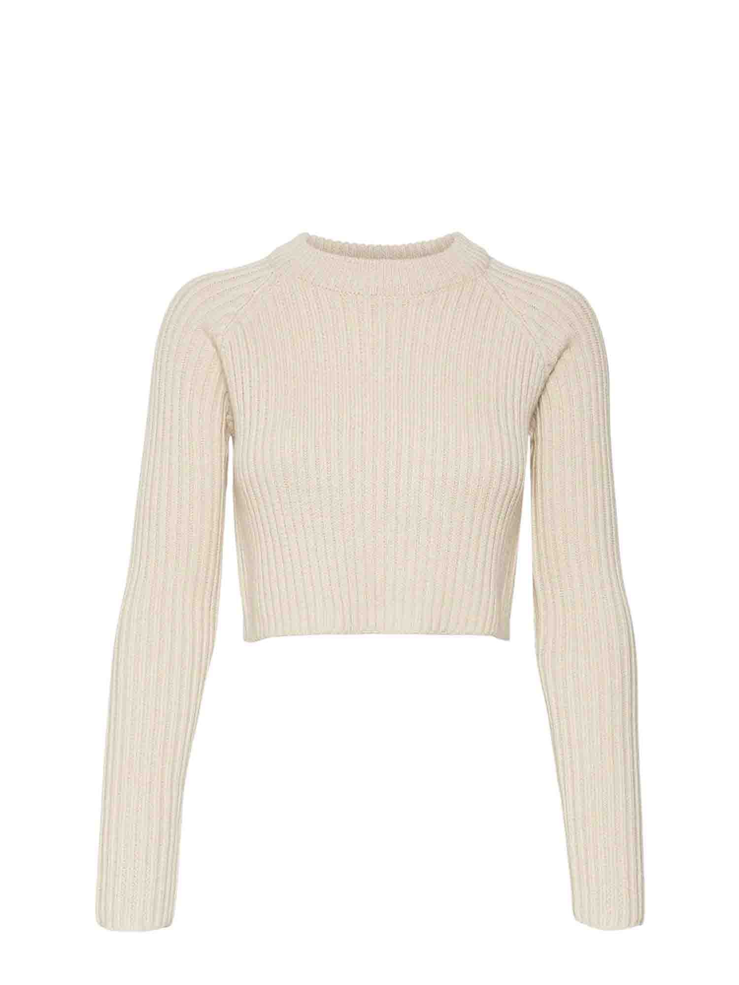 VERO MODA MAGLIA CROPPED AVORIO