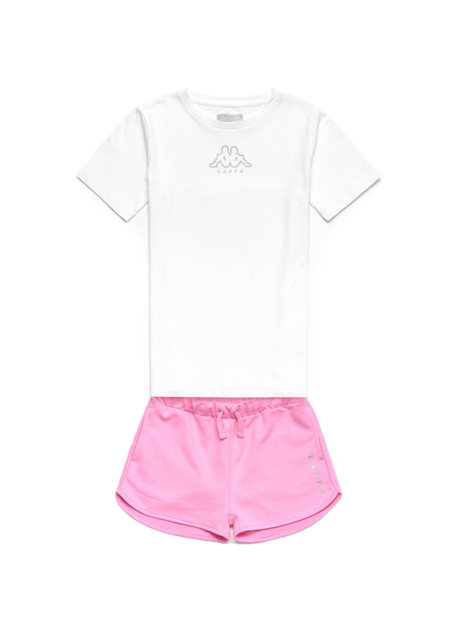 KAPPA COMPLETO SPORTIVO LOGO DYNA KID BIANCO - ROSA