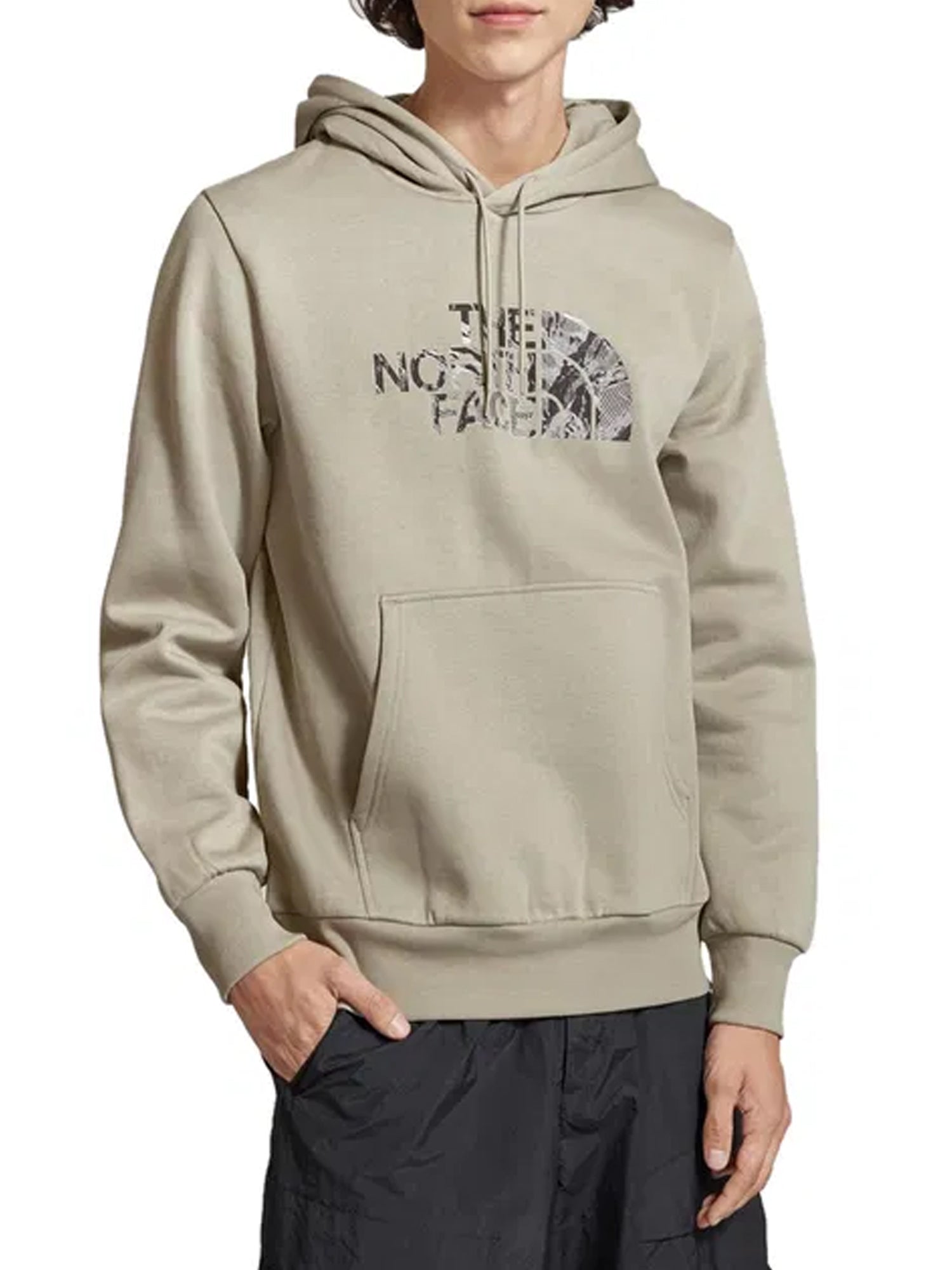 THE NORTH FACE FELPA CON CAPPUCCIO EASY GRAPHIC INFILL BEIGE