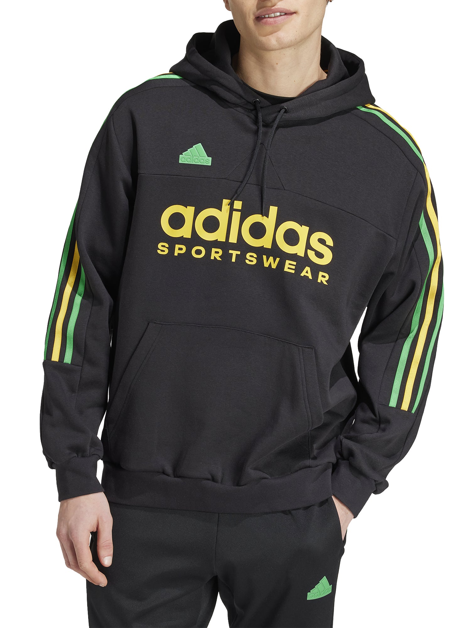 ADIDAS HOUSE OF TIRO NATIONS PACK FELPA NERO-GIALLO-VERDE