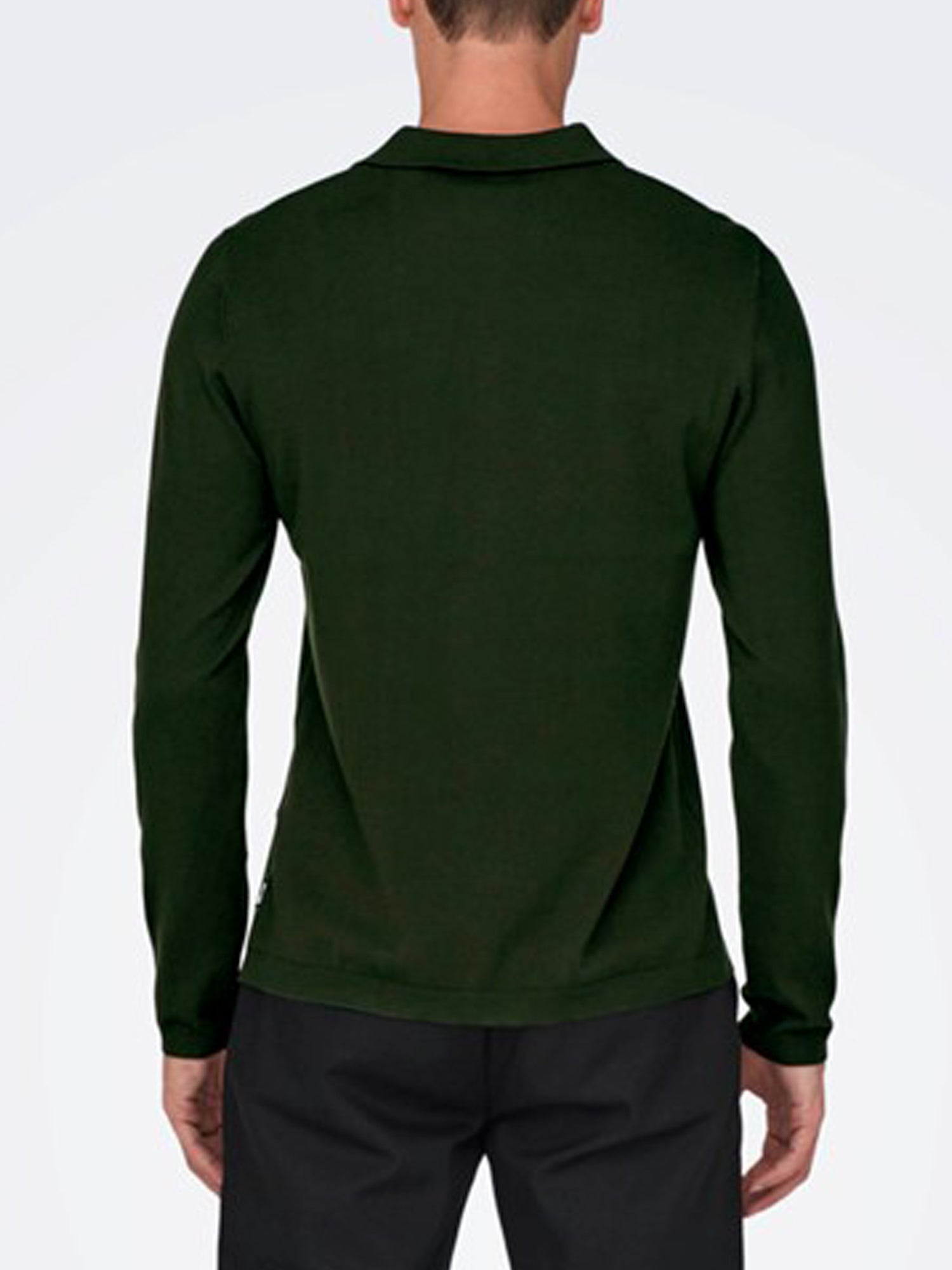 ONLY&SONS POLO WYLER A MANICHE LUNGHE VERDE