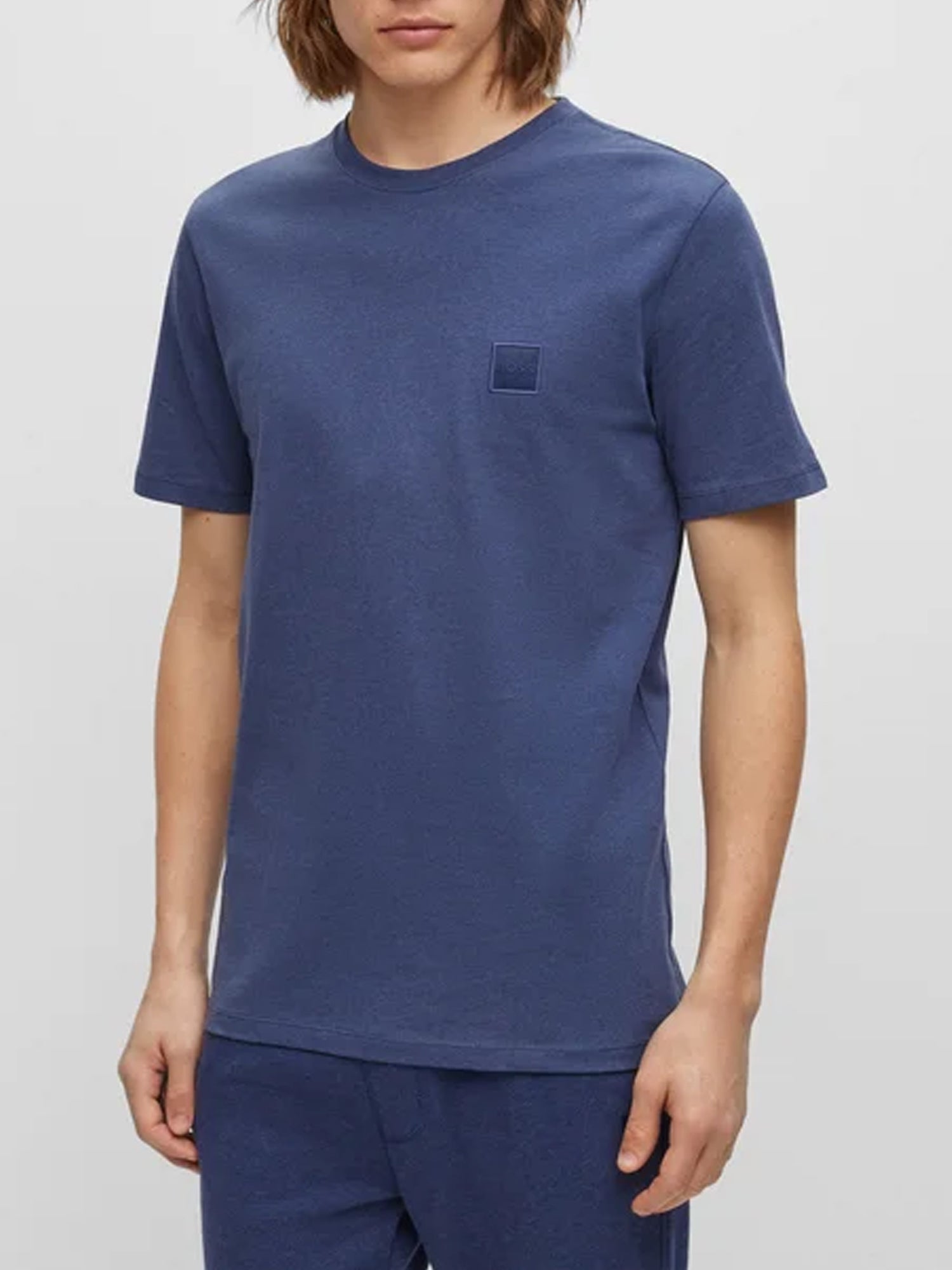 HUGO BOSS T-SHIRT MANICHE CORTE BLU