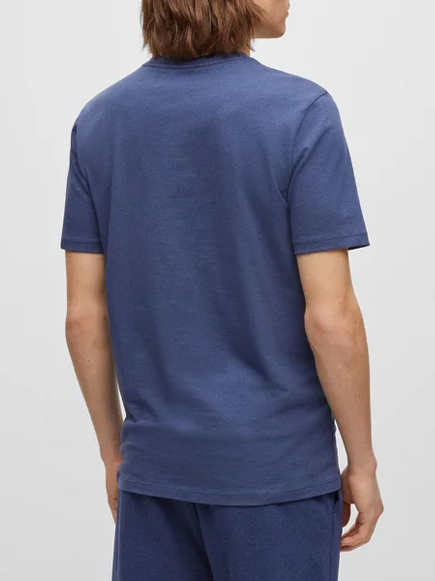 HUGO BOSS T-SHIRT MANICHE CORTE BLU