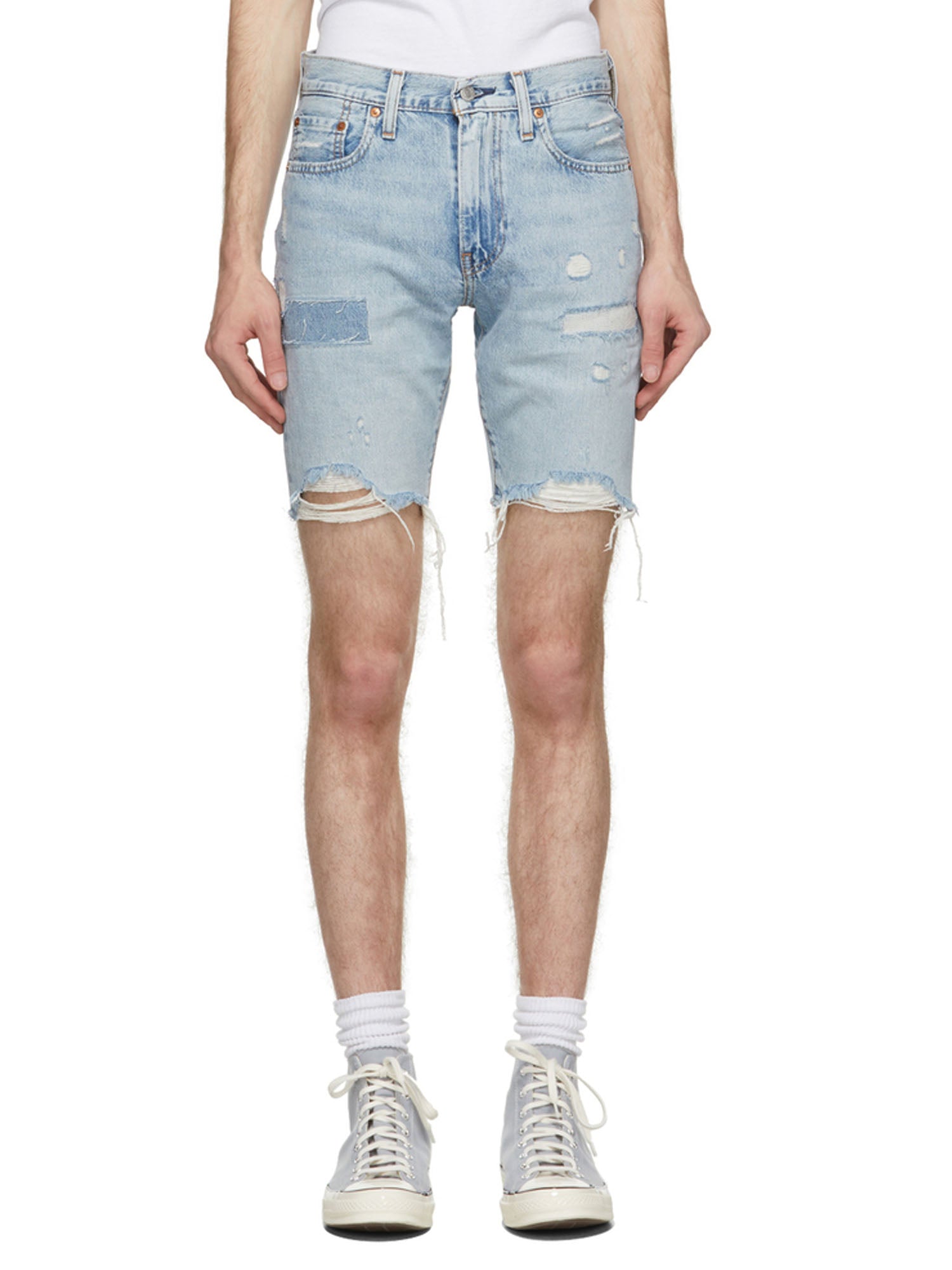 LEVI'S SHORT SLIM IN DENIM BLU CHIARO