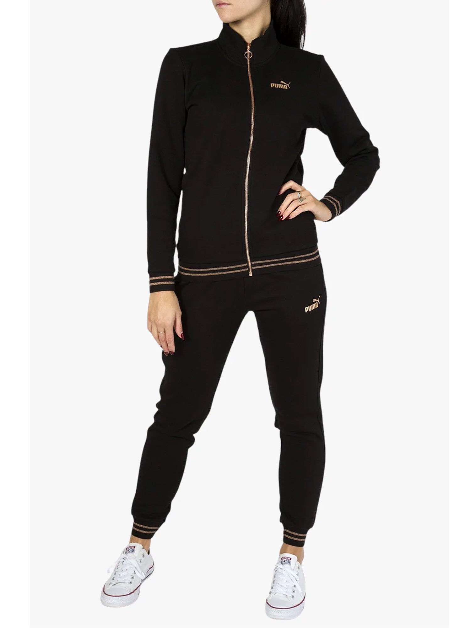 PUMA COMPLETO TUTA FULL ZIP NERO