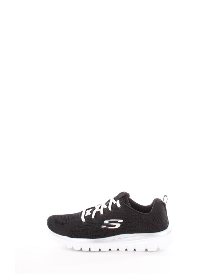 SKECHERS SNEAKERS GET CONNECTED NERO - BIANCO