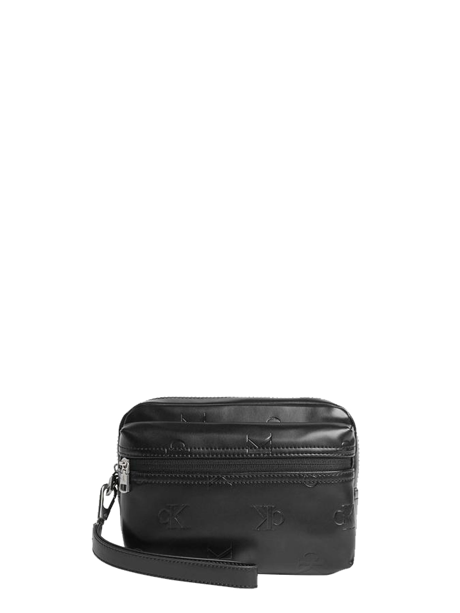 CALVIN KLEIN ACCESSORIES POCHETTE MONOGRAM SOFT AOP NERO