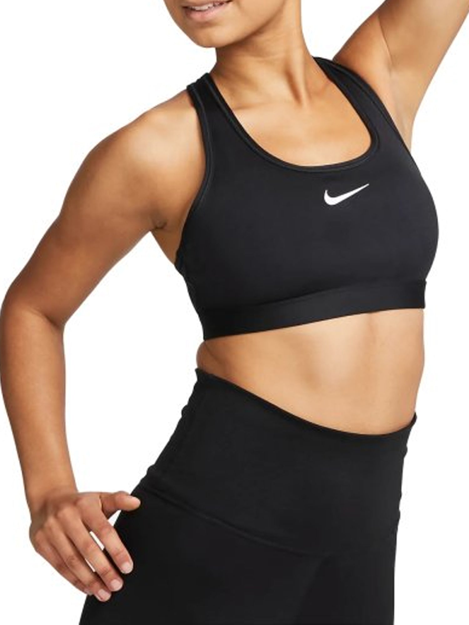 NIKE SWOOSH MEDIUM SUPPORT REGGISENO NERO