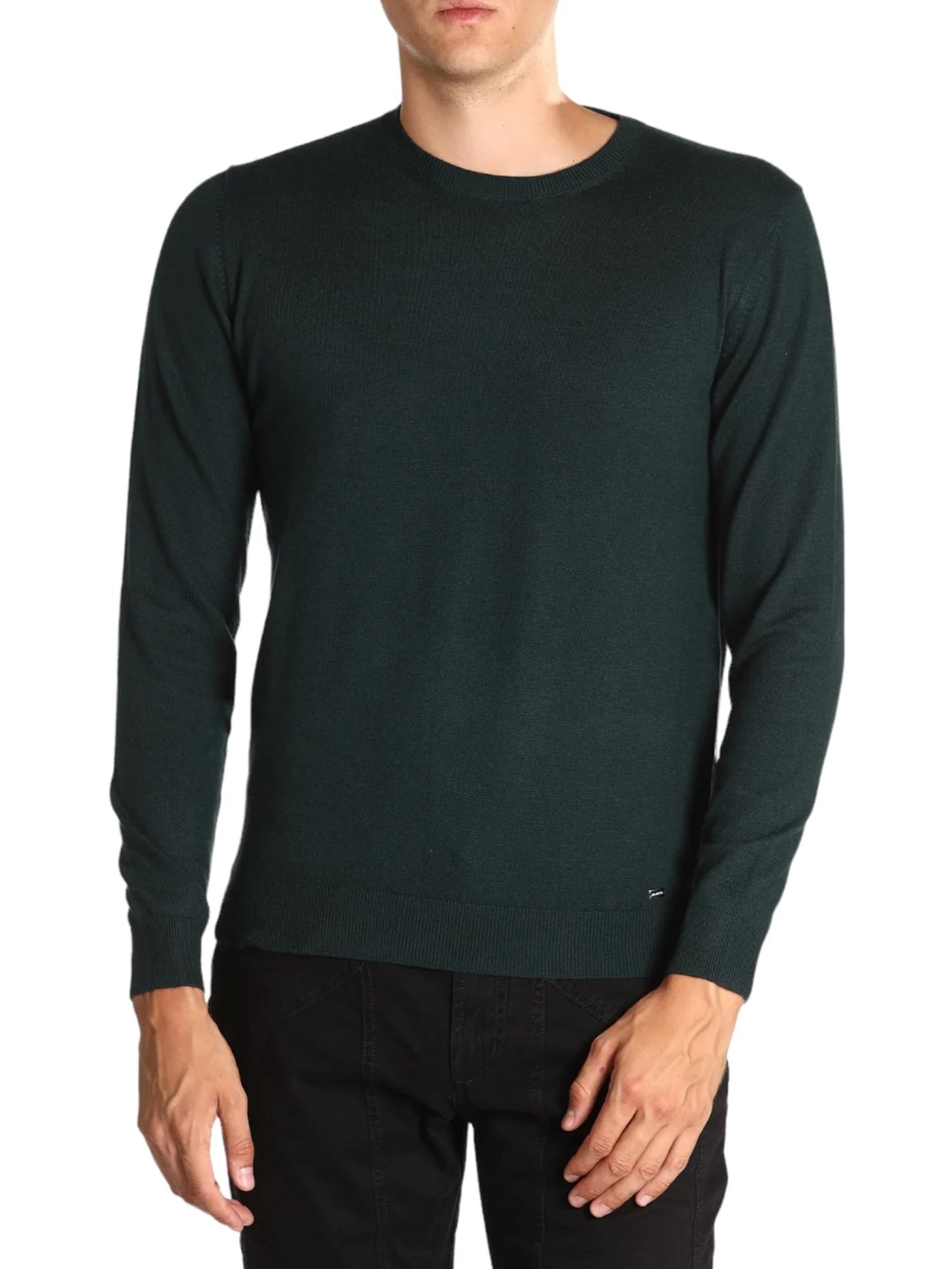 MARKUP PULLOVER GIROCOLLO VERDE BOSCO