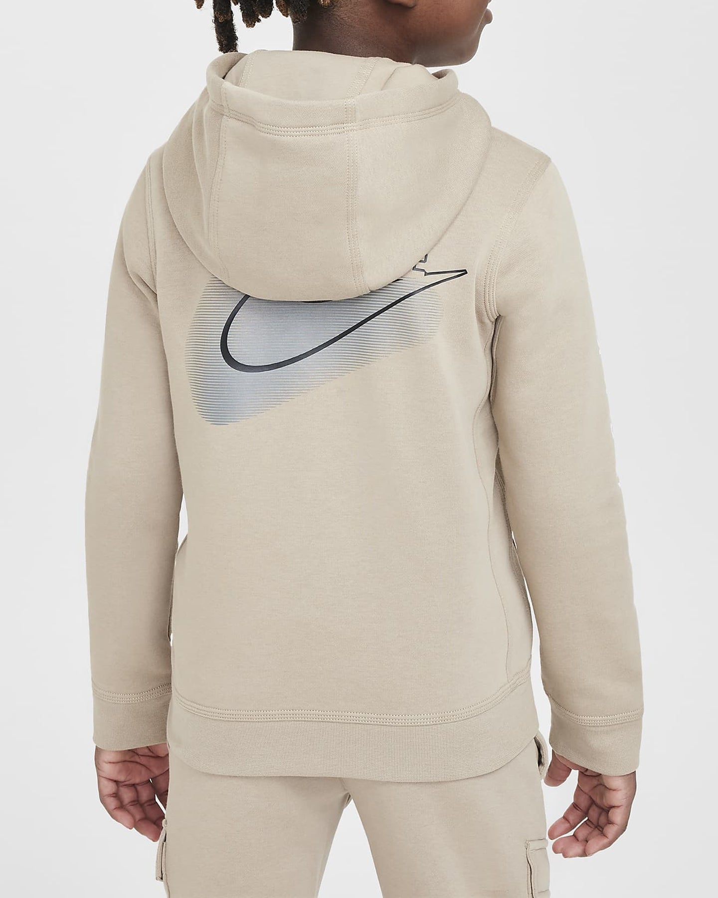 NIKE FELPA PULLOVERIN FLEECE CON CAPPUCCIO KAKY